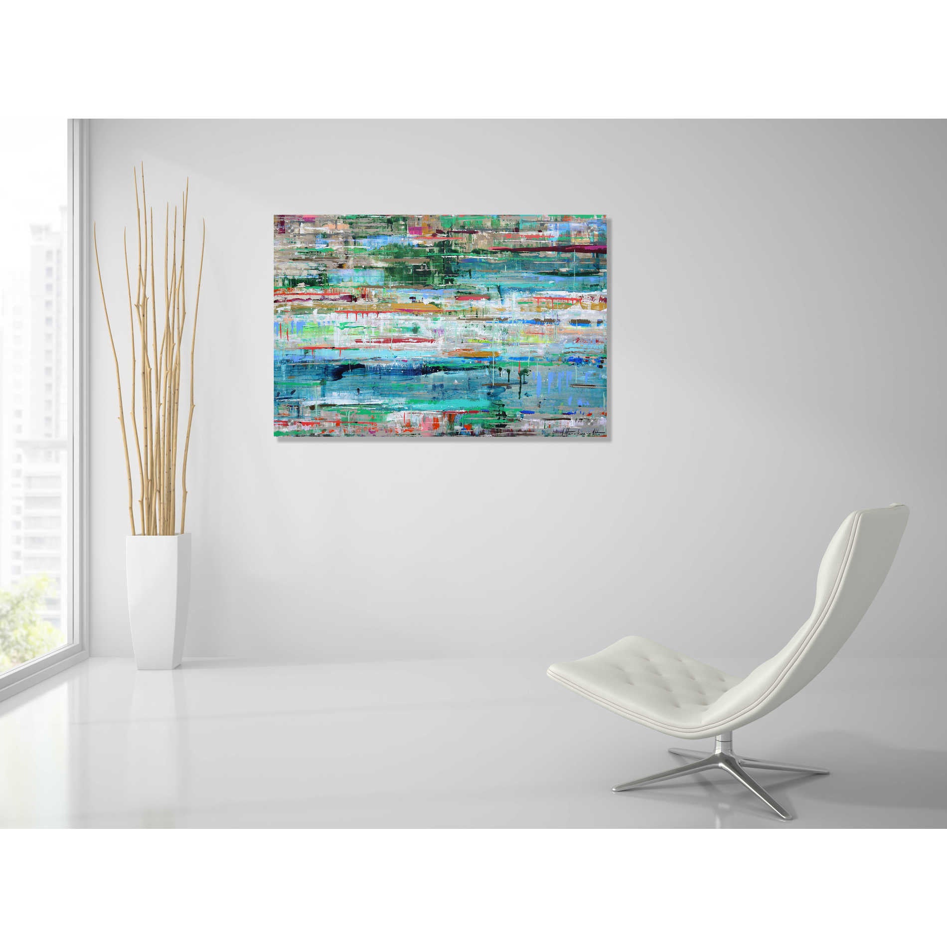 Epic Art 'Tropic Reflection No' by Ingeborg Herckenrath, Acrylic Glass Wall Art,36x24