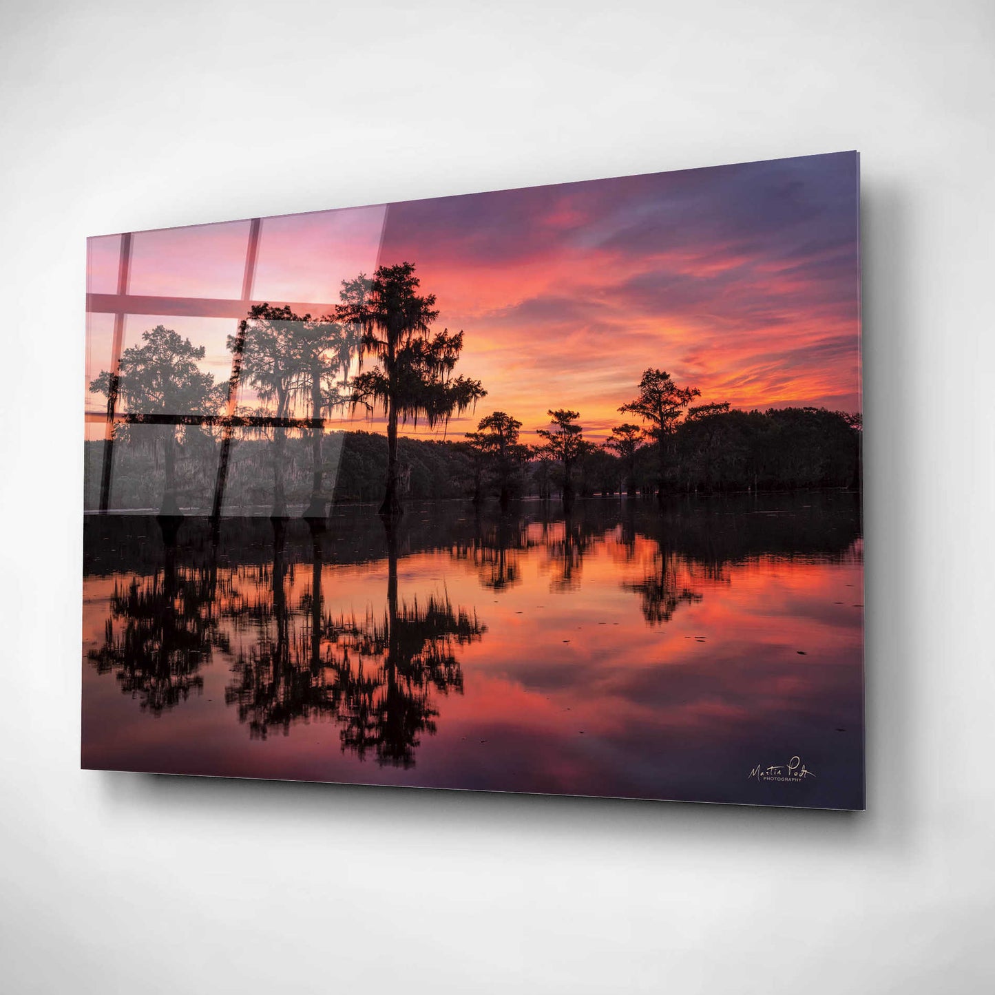Epic Art 'Swamp on Fire' by Martin Podt, Acrylic Glass Wall Art,24x16