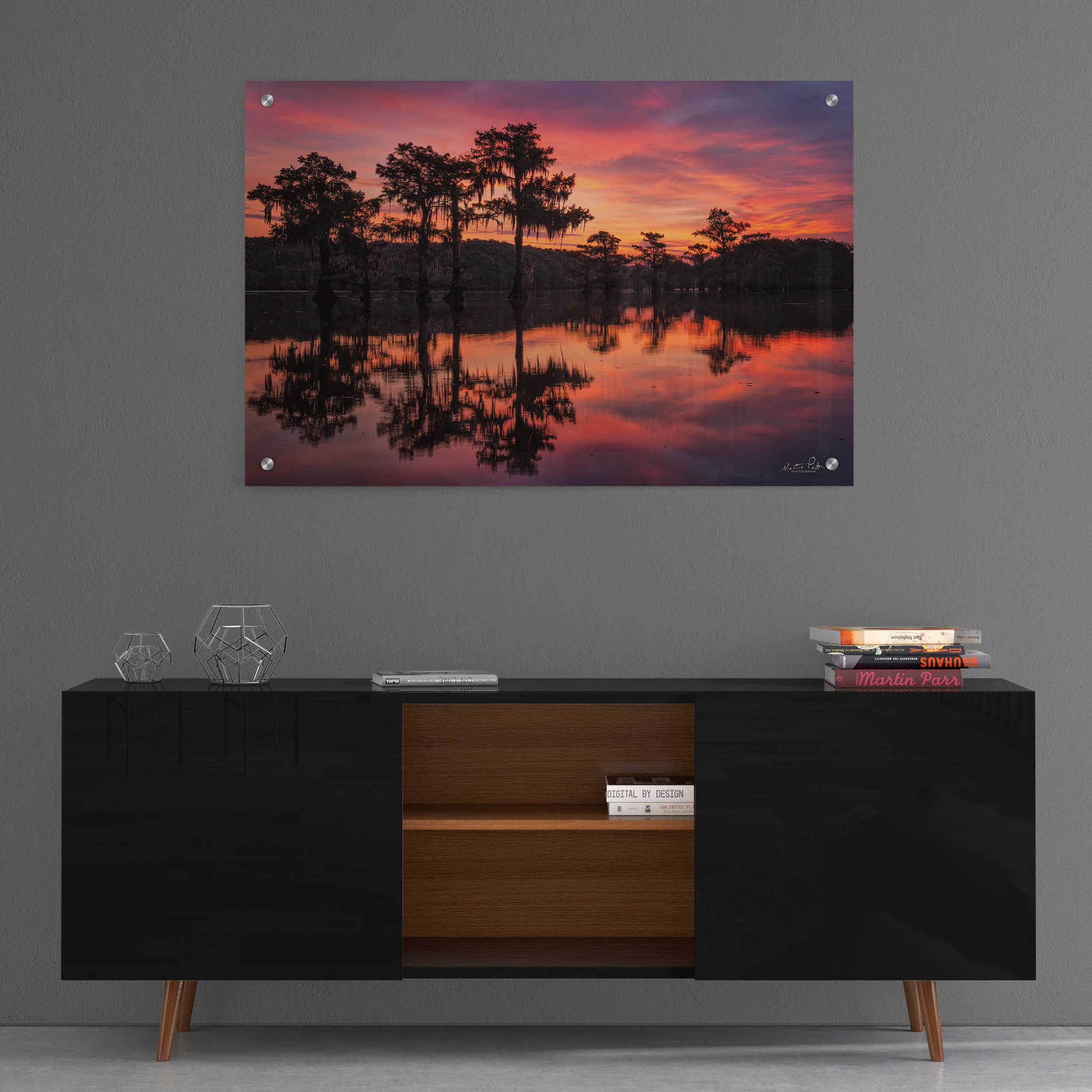 Epic Art 'Swamp on Fire' by Martin Podt, Acrylic Glass Wall Art,36x24