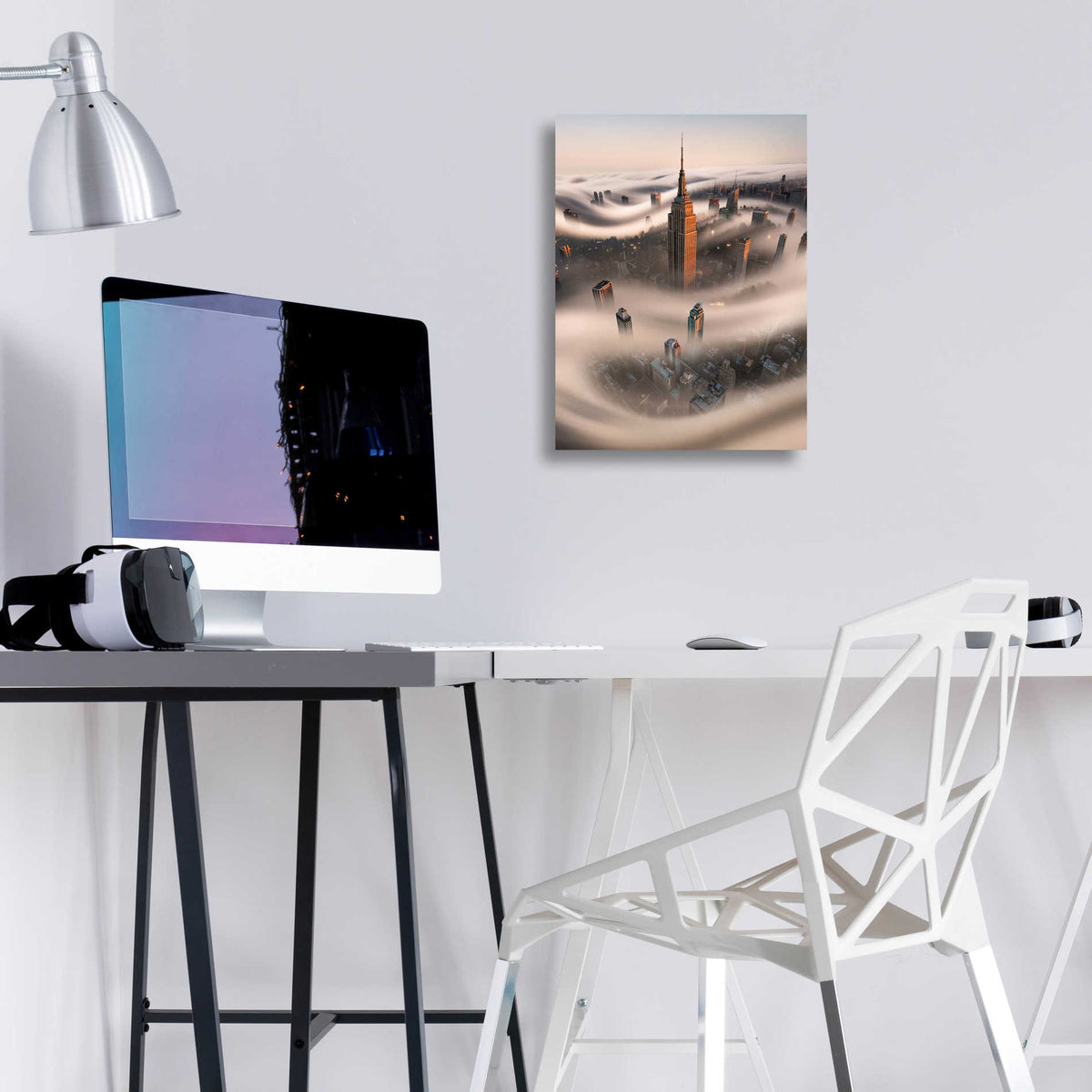 Epic Art 'Empire Fog' by Bruce Getty, Acrylic Glass Wall Art,12x16