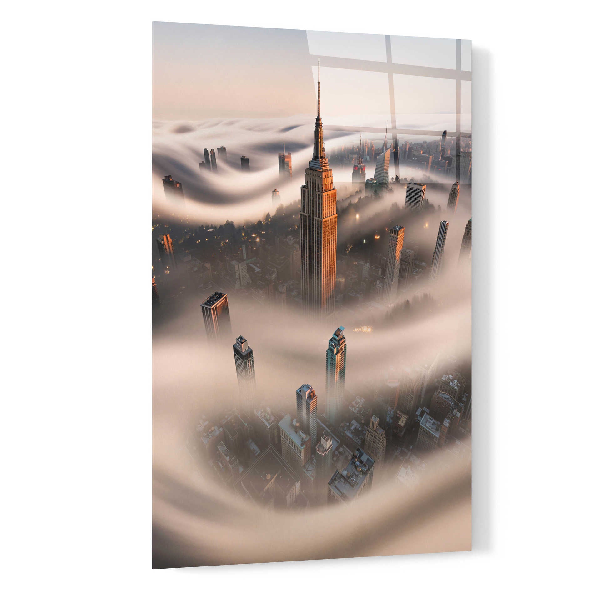 Epic Art 'Empire Fog' by Bruce Getty, Acrylic Glass Wall Art,16x24