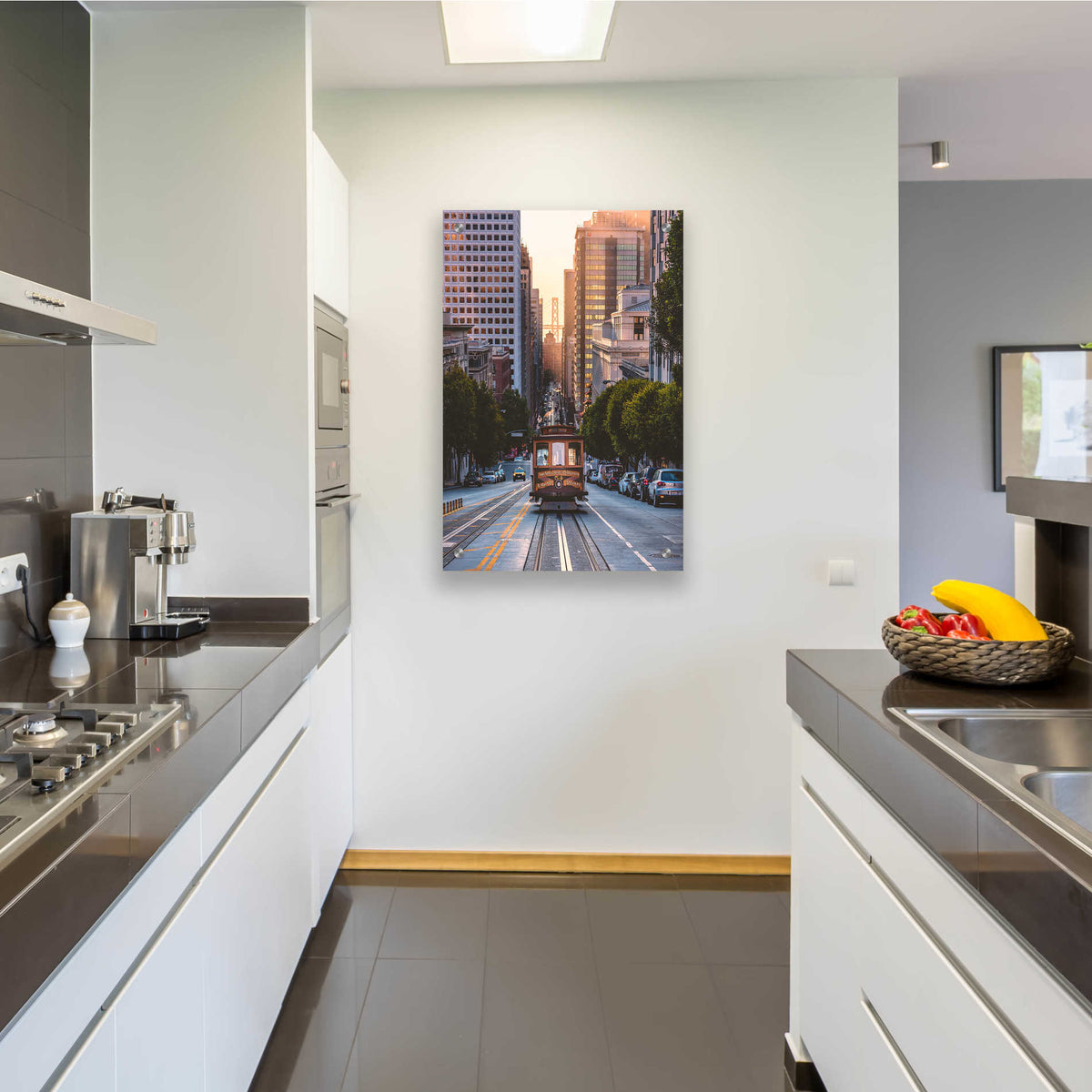 Epic Art 'The Trolly' by Bruce Getty, Acrylic Glass Wall Art,24x36