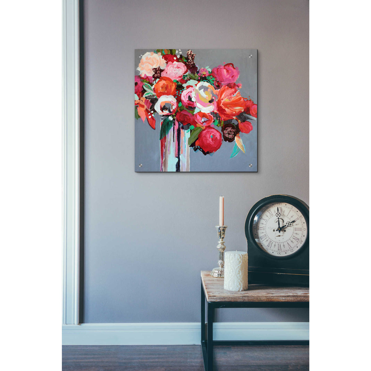 Epic Art 'Confetti' by Jacqueline Brewer, Acrylic Glass Wall Art,24x24