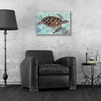 Epic Art 'Sea Turtle Collage 1' by Stellar Design Studio, Acrylic Glass Wall Art,24x16