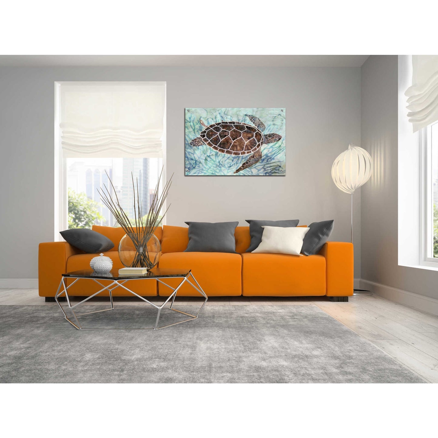 Epic Art 'Sea Turtle Collage 1' by Stellar Design Studio, Acrylic Glass Wall Art,36x24