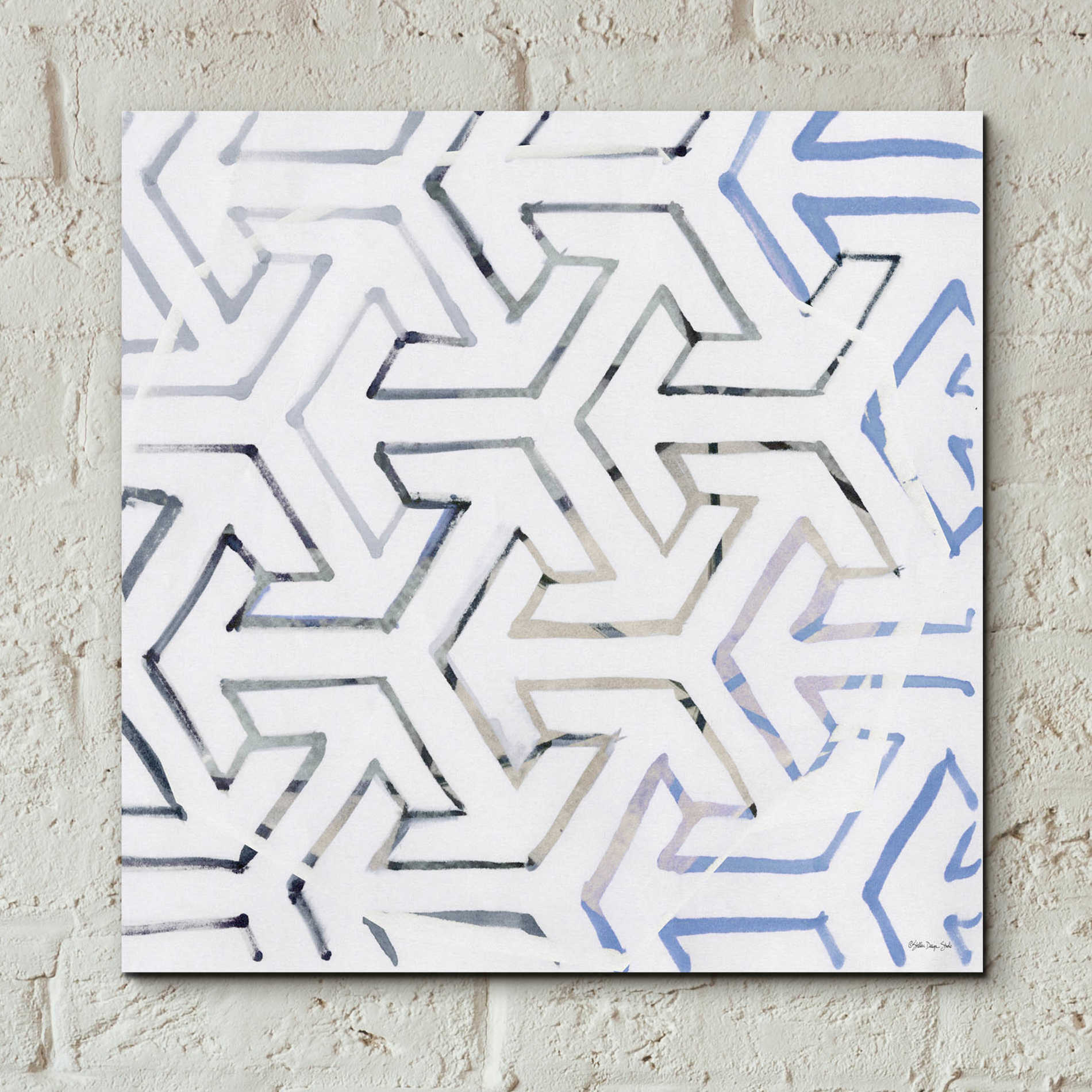 Epic Art 'Geometry' by Stellar Design Studio, Acrylic Glass Wall Art,12x12