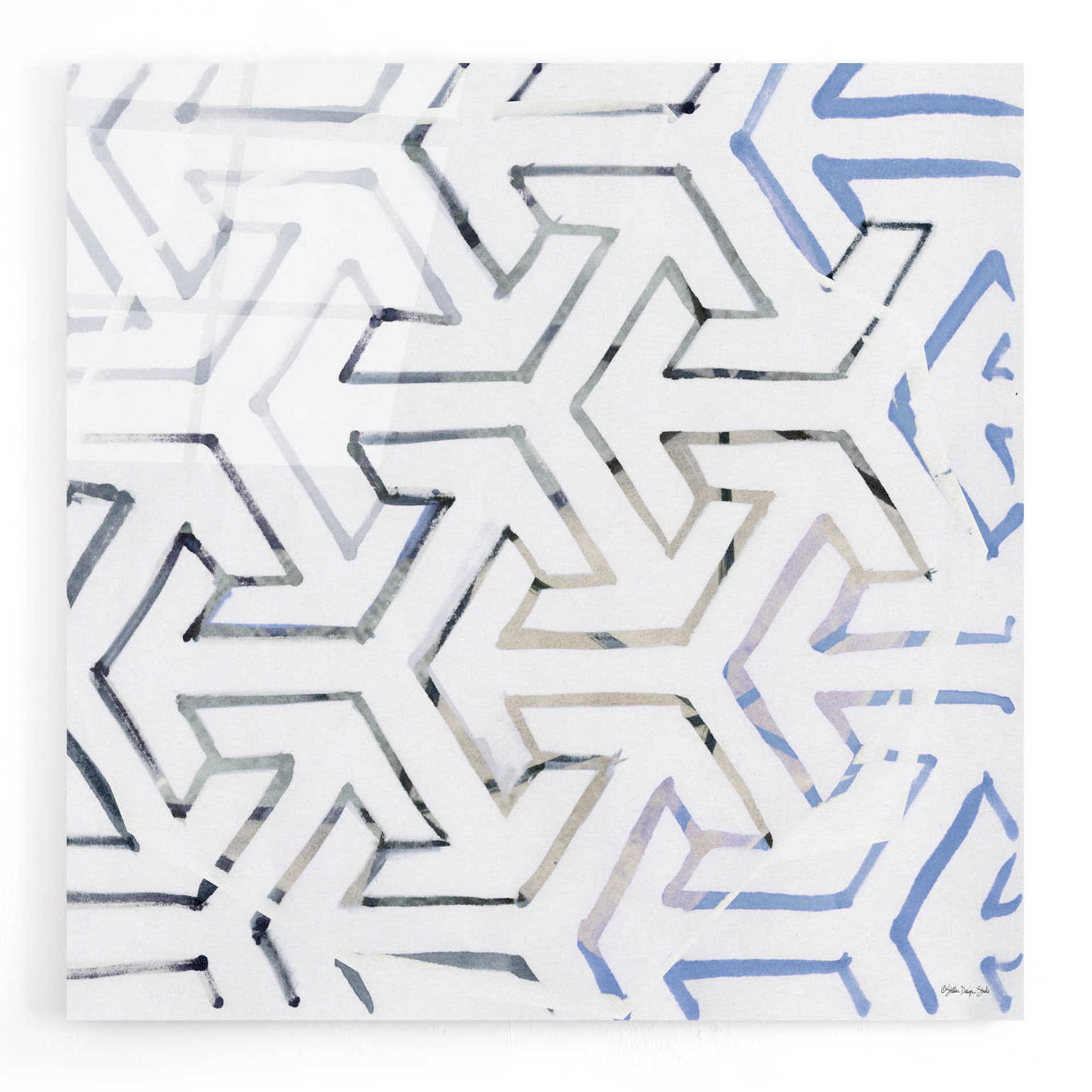 Epic Art 'Geometry' by Stellar Design Studio, Acrylic Glass Wall Art,12x12