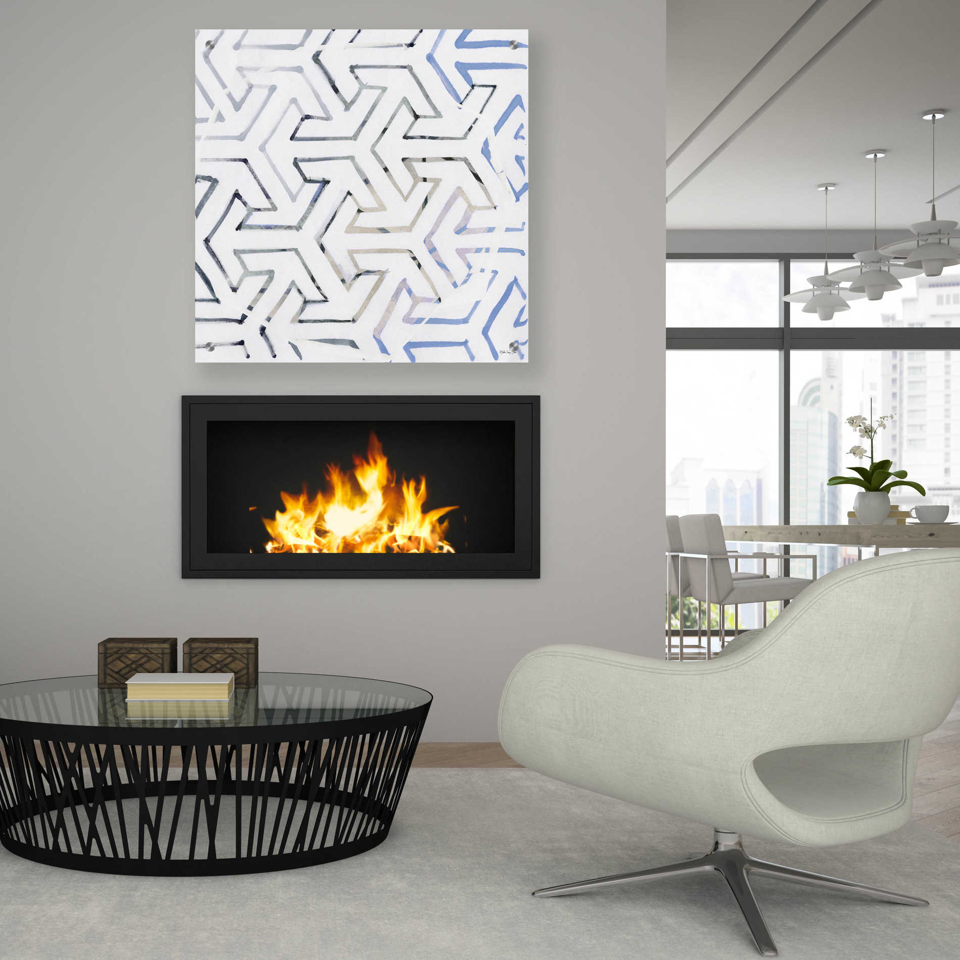 Epic Art 'Geometry' by Stellar Design Studio, Acrylic Glass Wall Art,36x36