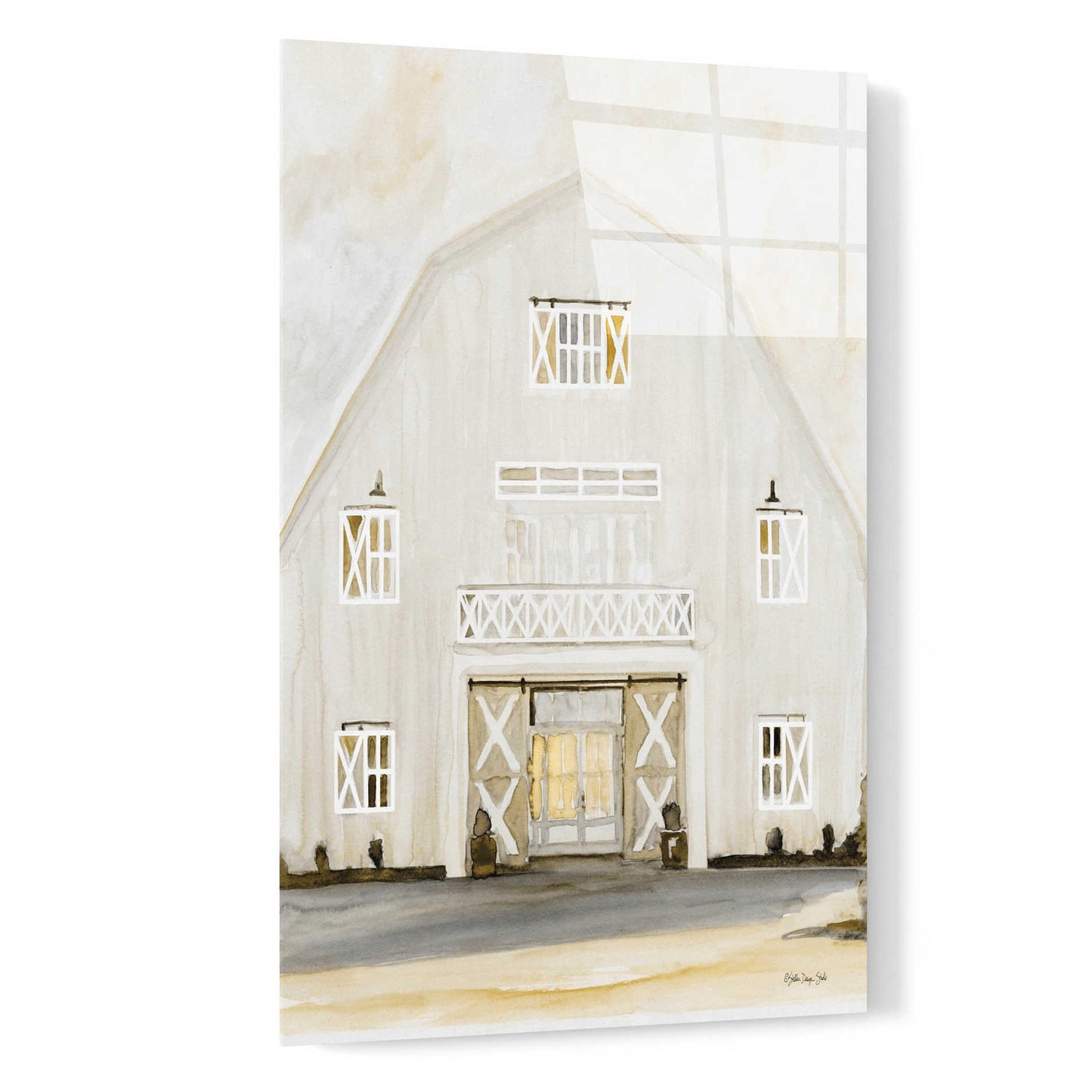 Epic Art 'Wedding Barn' by Stellar Design Studio, Acrylic Glass Wall Art,16x24