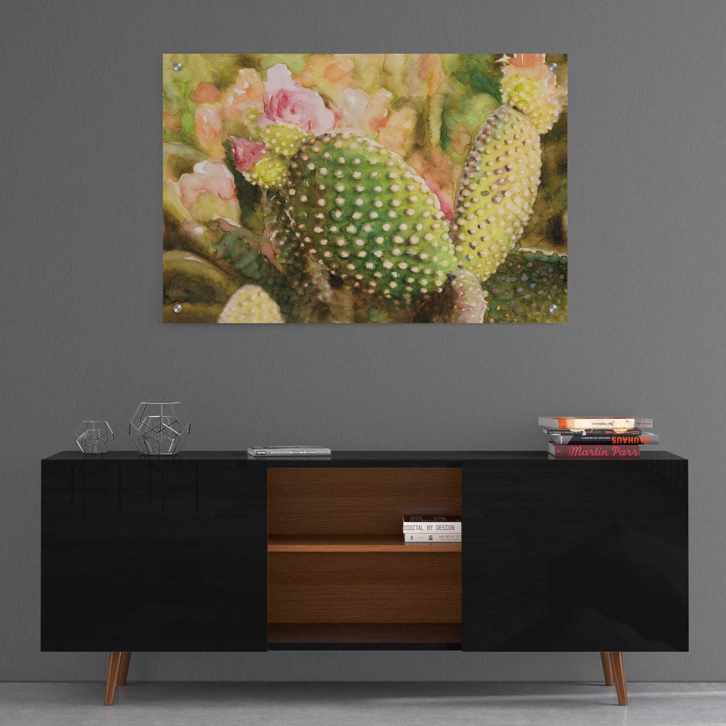 Epic Art 'Cactus Flowers' by Stellar Design Studio, Acrylic Glass Wall Art,36x24