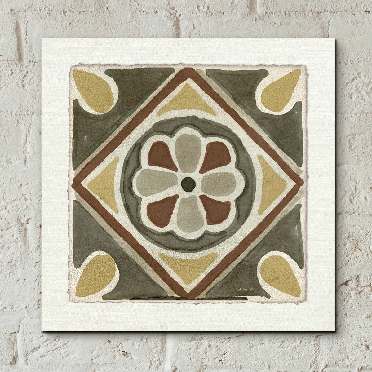 Epic Art 'Moroccan Tile Pattern VII' by Stellar Design Studio, Acrylic Glass Wall Art,12x12