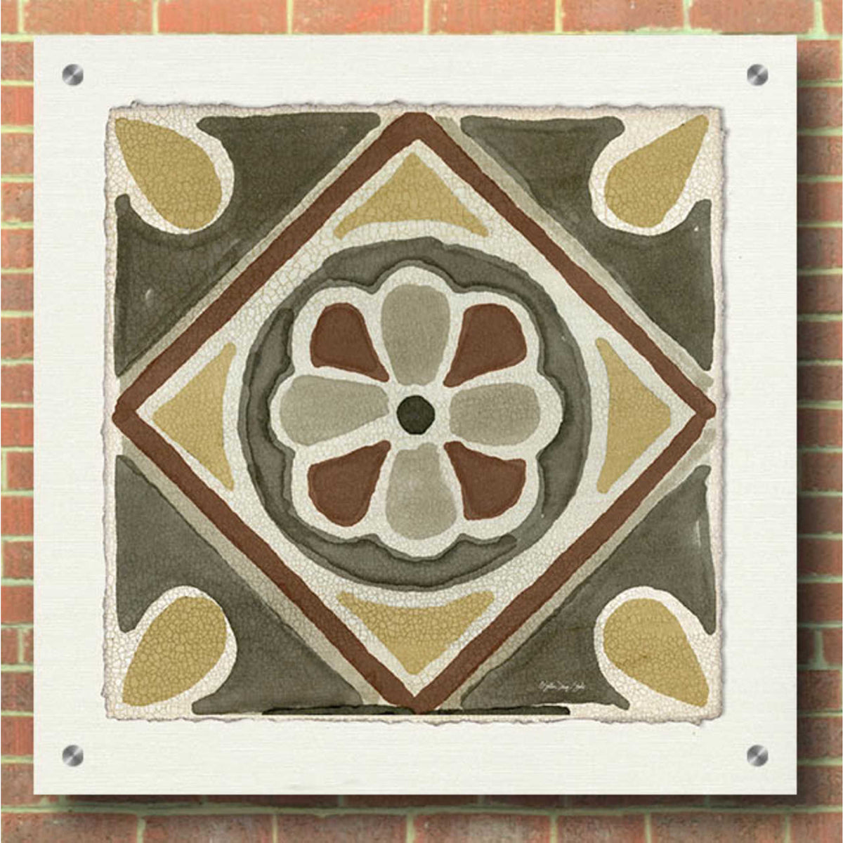 Epic Art 'Moroccan Tile Pattern VII' by Stellar Design Studio, Acrylic Glass Wall Art,36x36