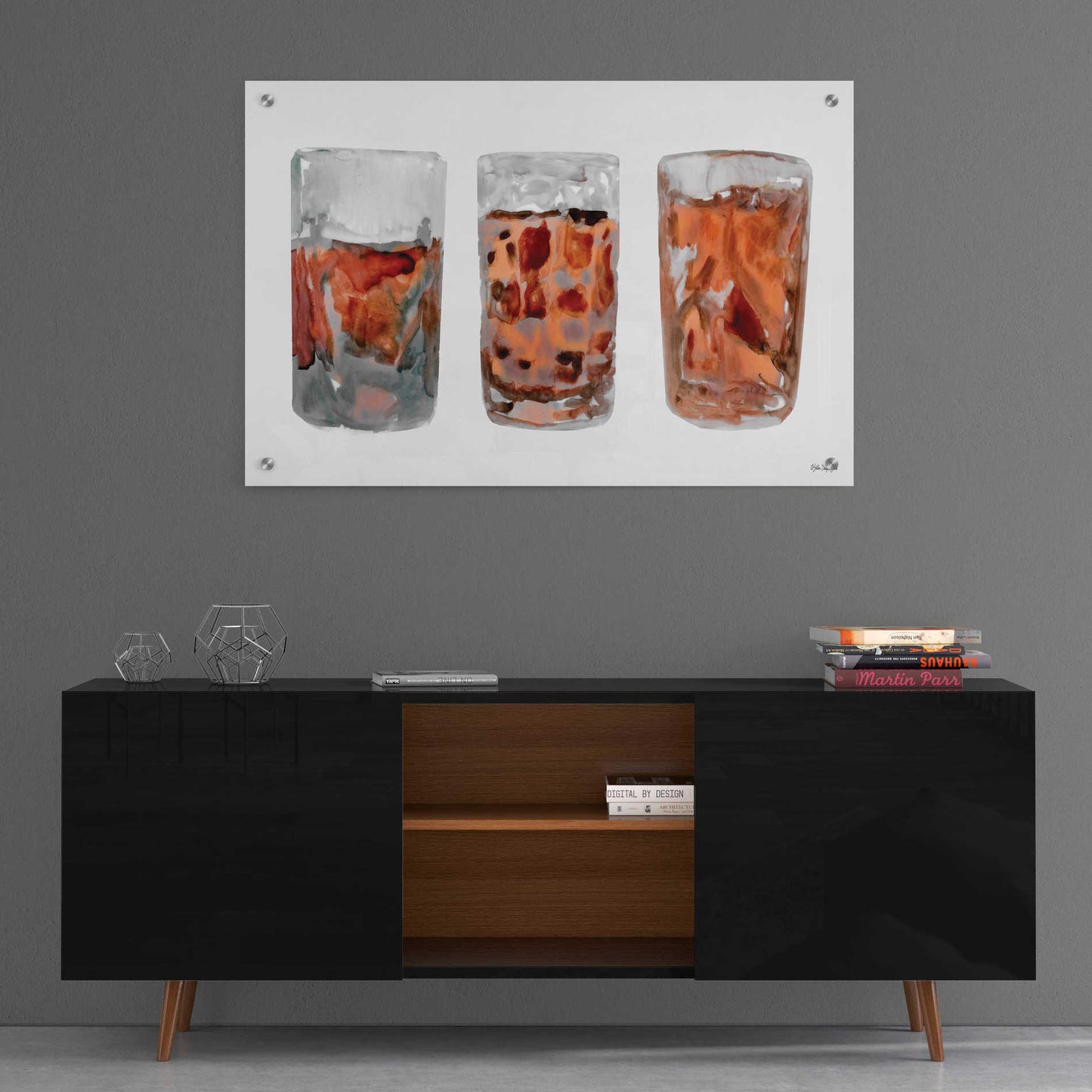 Epic Art 'Bourbon Glasses 2' by Stellar Design Studio, Acrylic Glass Wall Art,36x24
