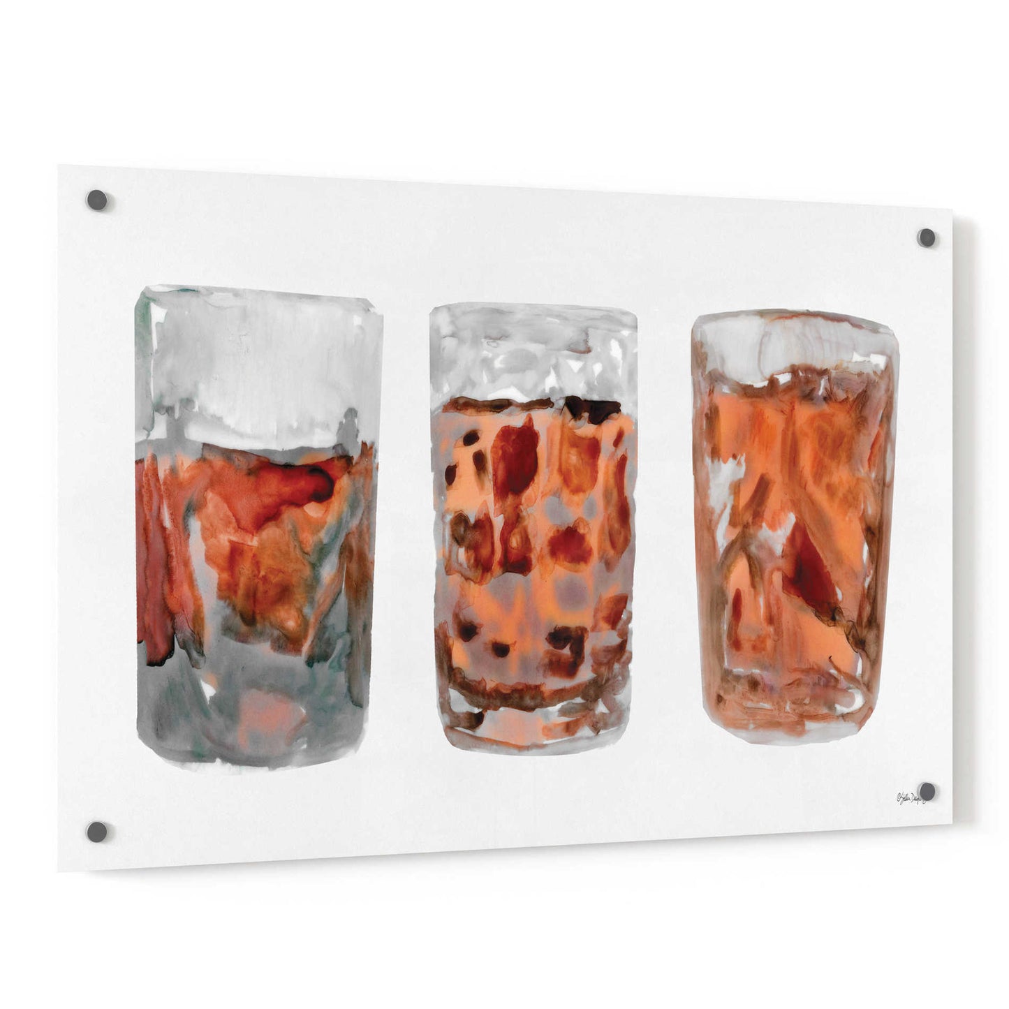 Epic Art 'Bourbon Glasses 2' by Stellar Design Studio, Acrylic Glass Wall Art,36x24