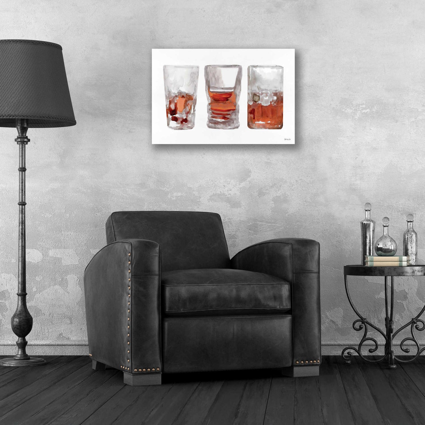 Epic Art 'Bourbon Glasses 1' by Stellar Design Studio, Acrylic Glass Wall Art,24x16