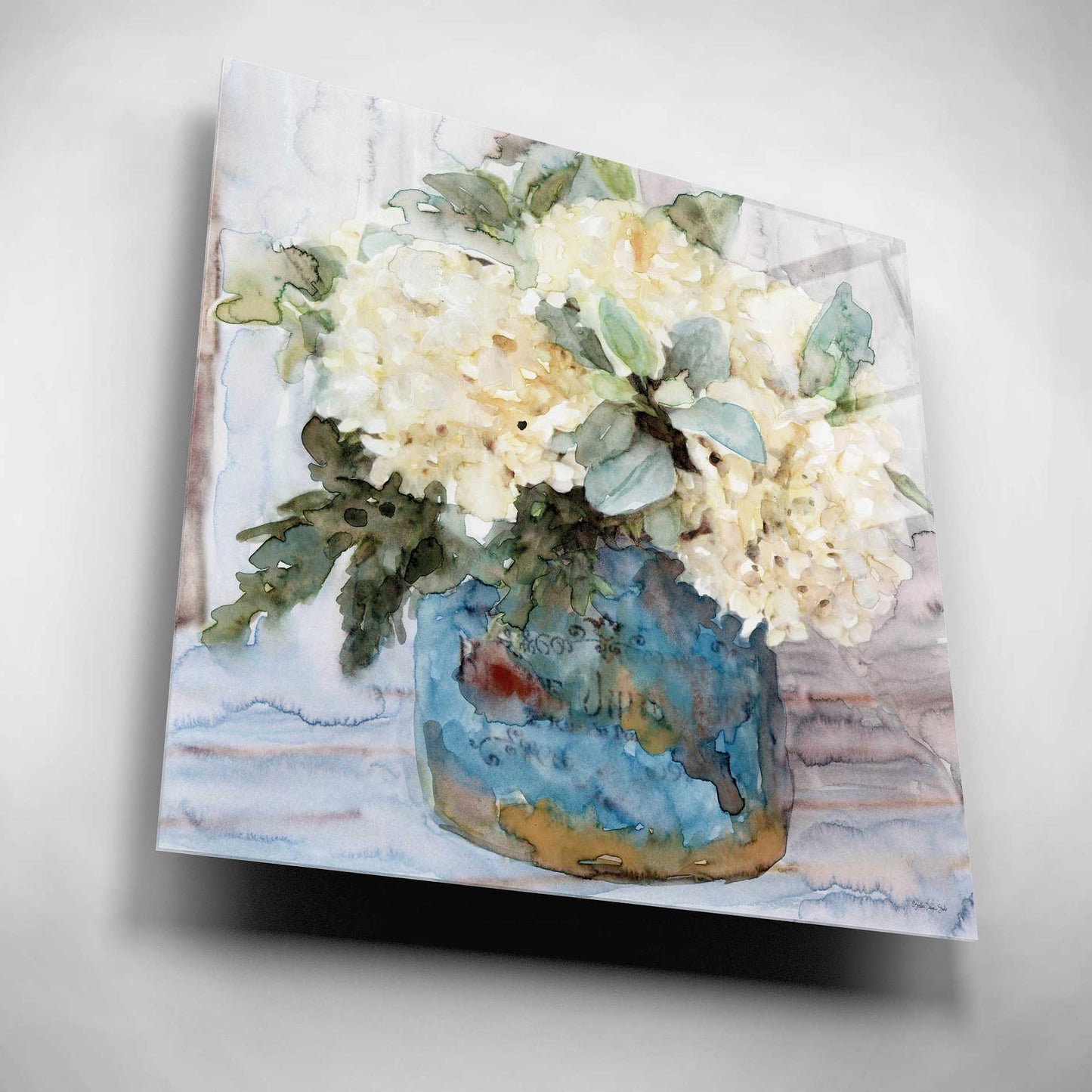 Epic Art 'Country Basket of Blooms I' by Stellar Design Studio, Acrylic Glass Wall Art,12x12