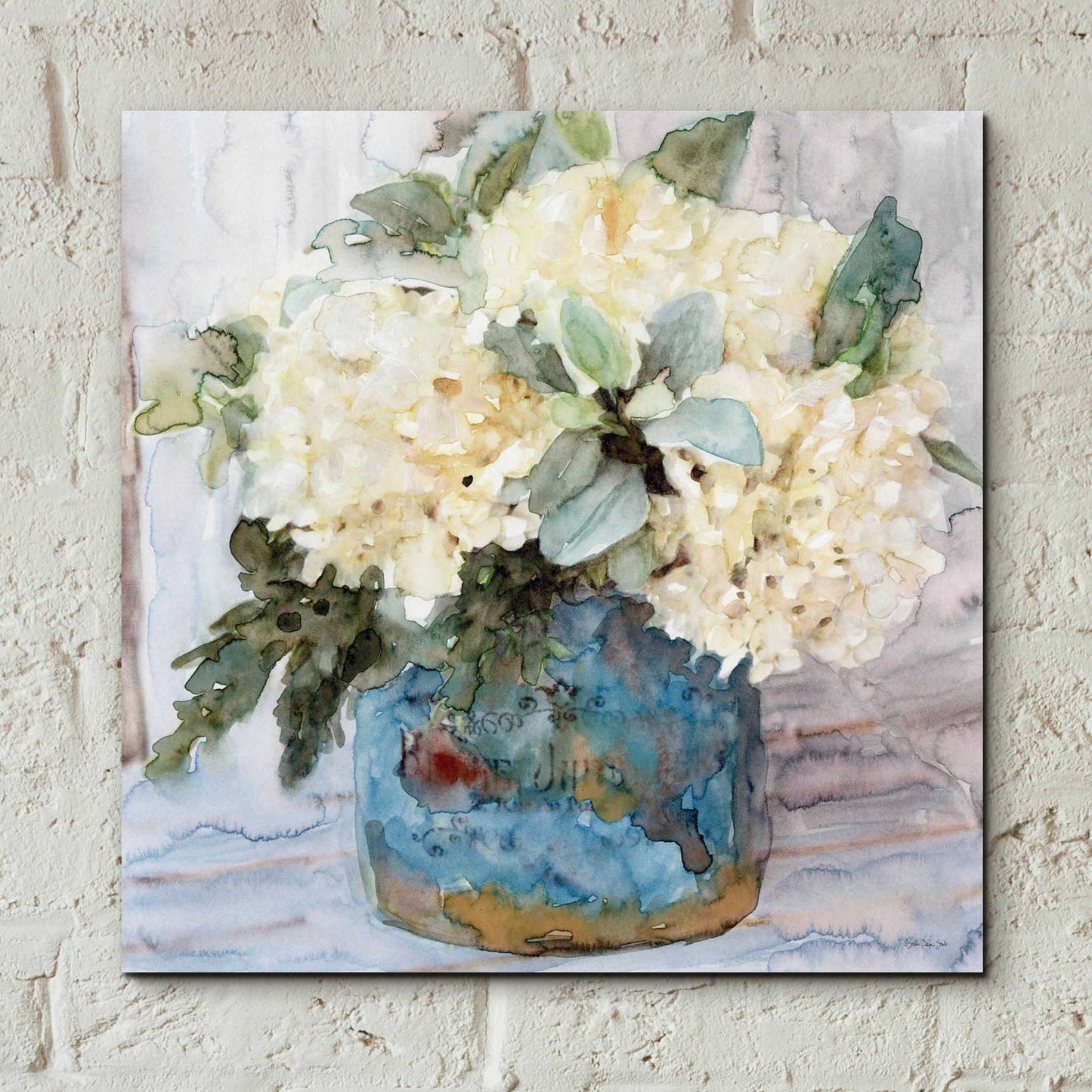 Epic Art 'Country Basket of Blooms I' by Stellar Design Studio, Acrylic Glass Wall Art,12x12