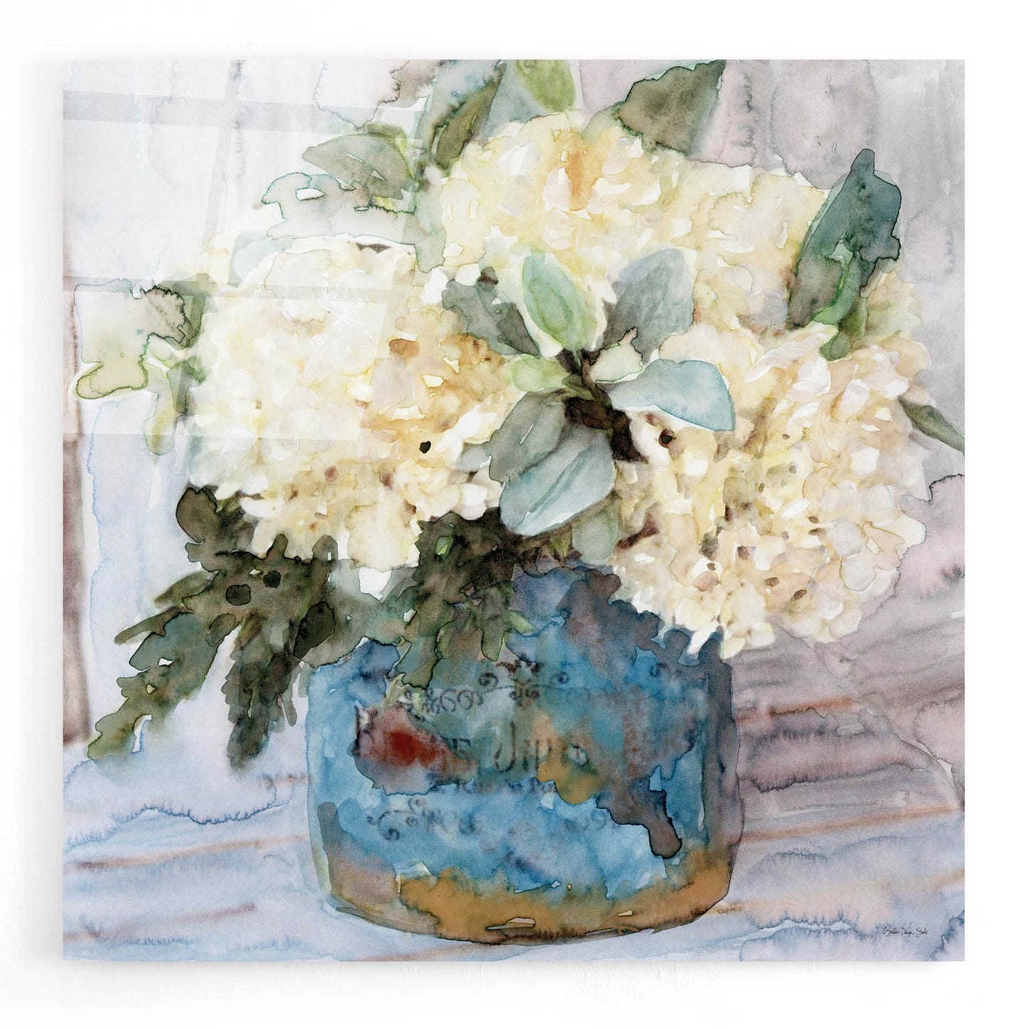 Epic Art 'Country Basket of Blooms I' by Stellar Design Studio, Acrylic Glass Wall Art,12x12