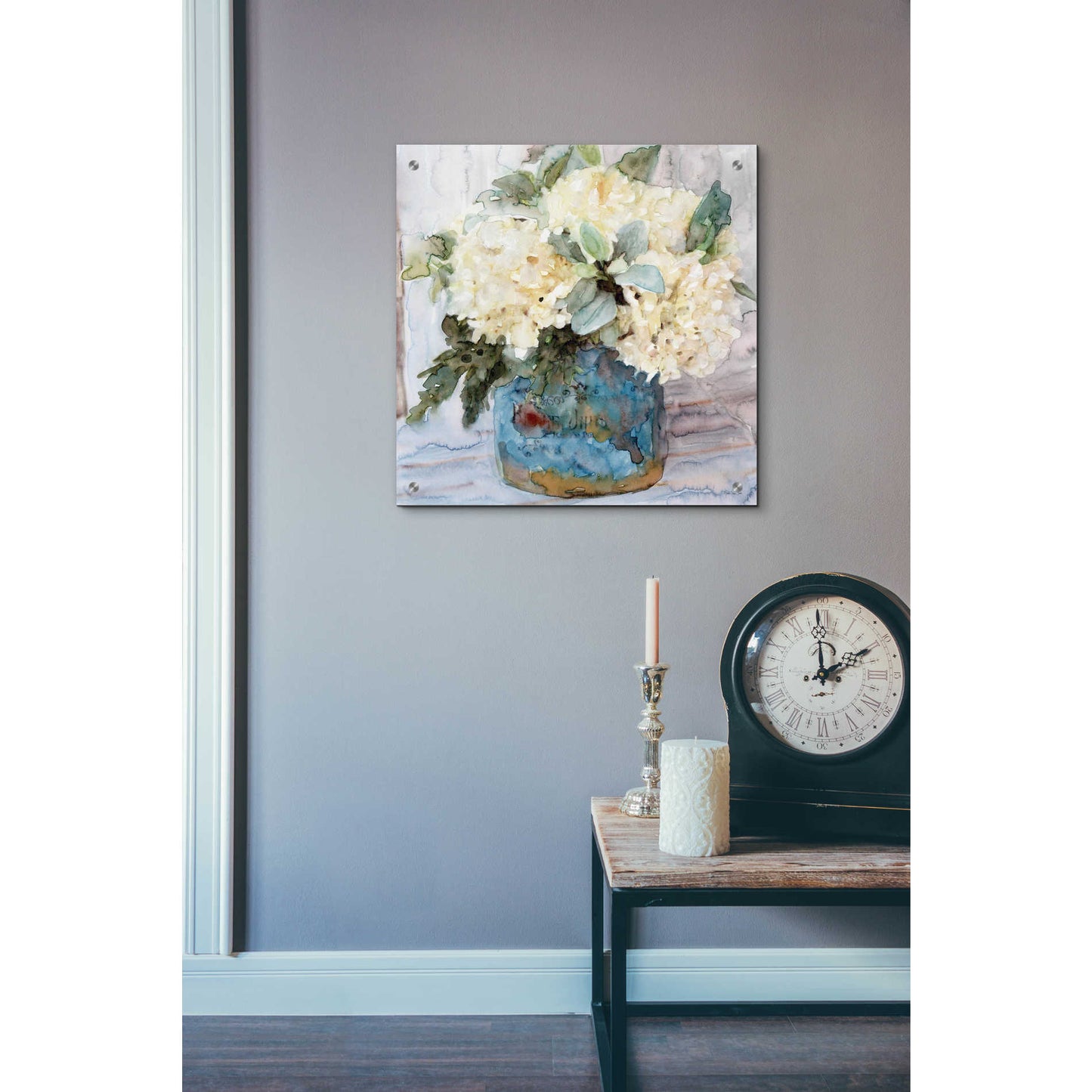 Epic Art 'Country Basket of Blooms I' by Stellar Design Studio, Acrylic Glass Wall Art,24x24