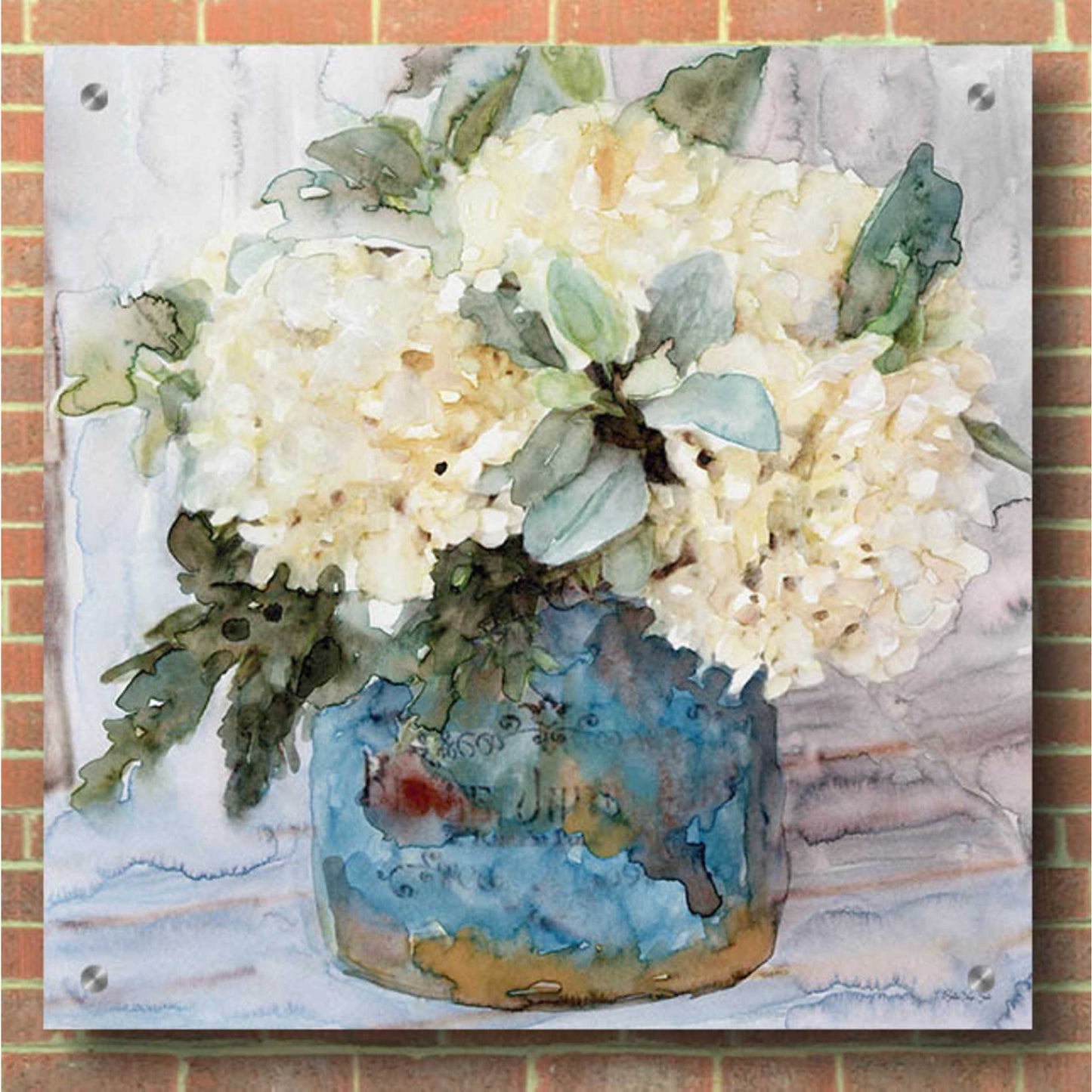 Epic Art 'Country Basket of Blooms I' by Stellar Design Studio, Acrylic Glass Wall Art,36x36