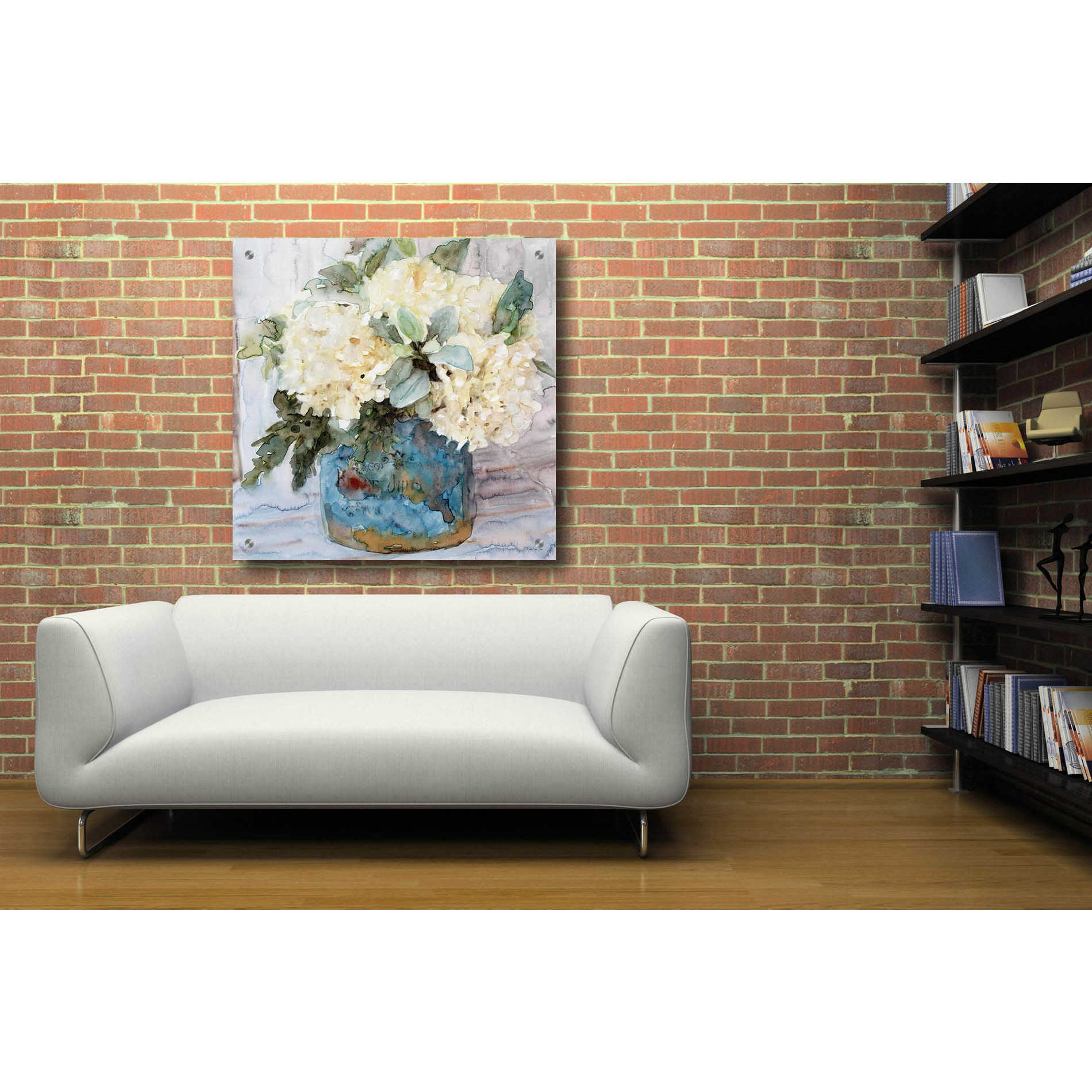 Epic Art 'Country Basket of Blooms I' by Stellar Design Studio, Acrylic Glass Wall Art,36x36