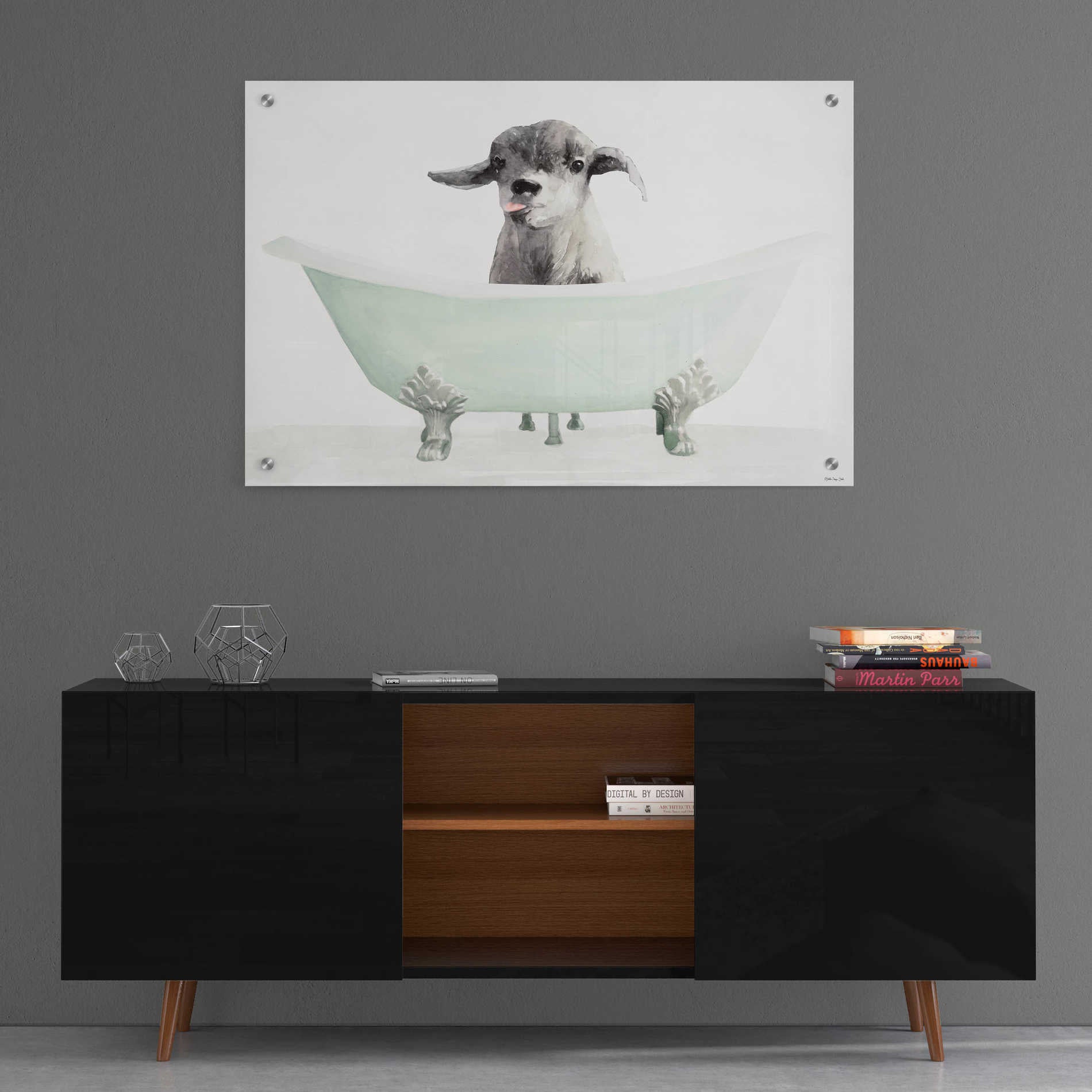 Epic Art 'Vintage Tub with Goat' by Stellar Design Studio, Acrylic Glass Wall Art,36x24