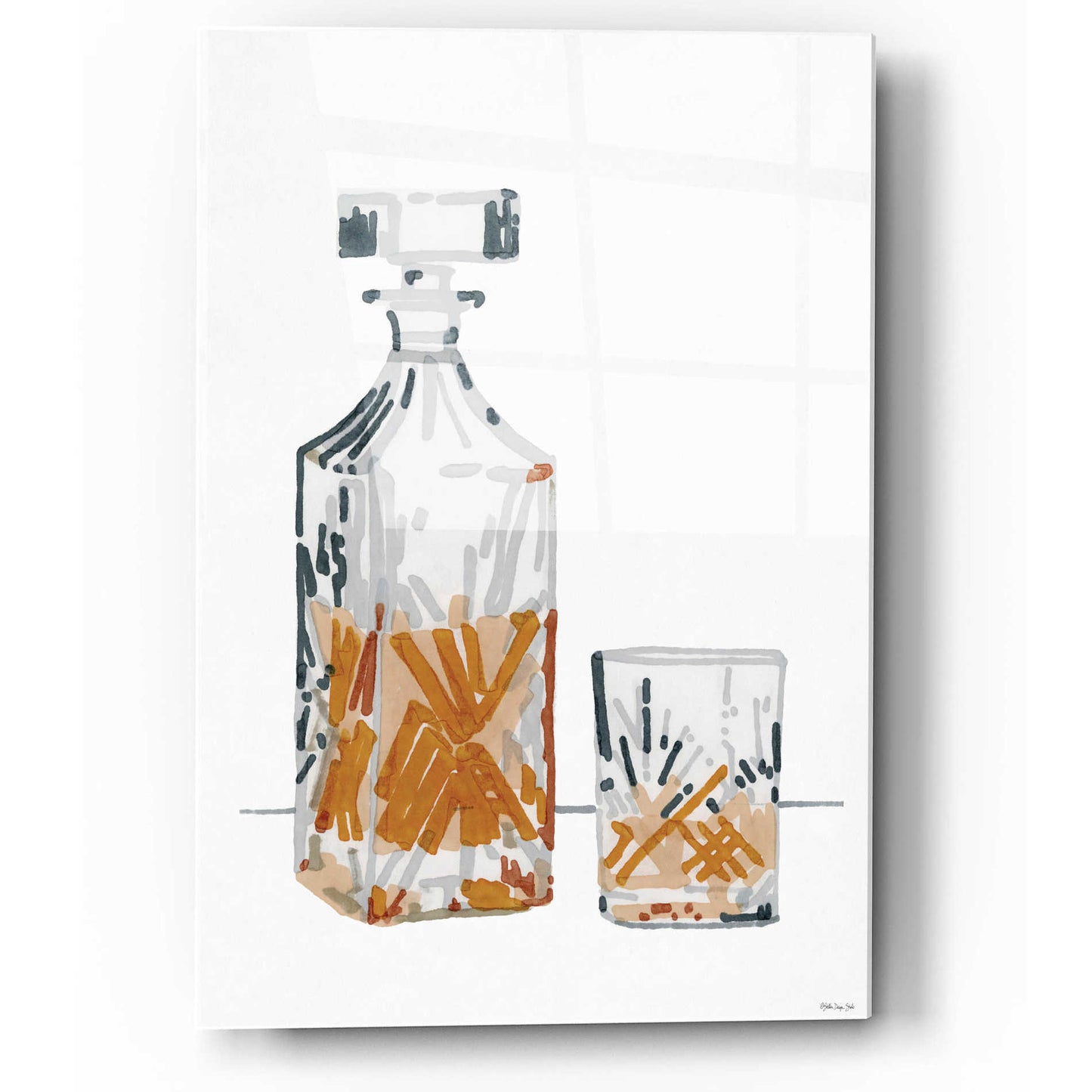 Epic Art 'Vintage Decanter 2' by Stellar Design Studio, Acrylic Glass Wall Art,12x16