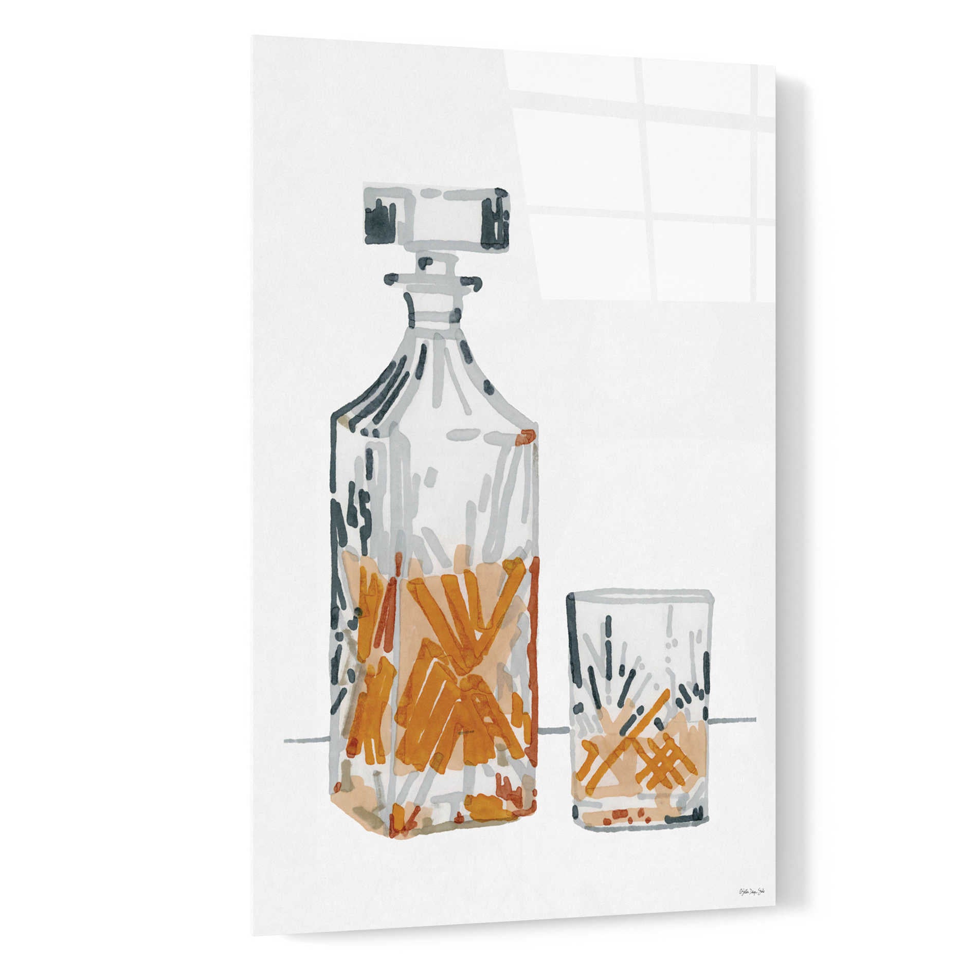 Epic Art 'Vintage Decanter 2' by Stellar Design Studio, Acrylic Glass Wall Art,16x24