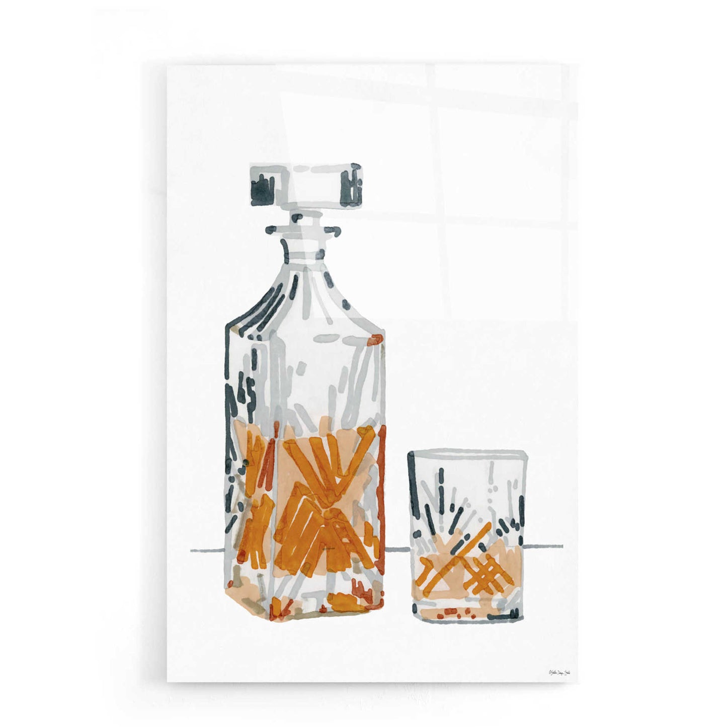 Epic Art 'Vintage Decanter 2' by Stellar Design Studio, Acrylic Glass Wall Art,16x24