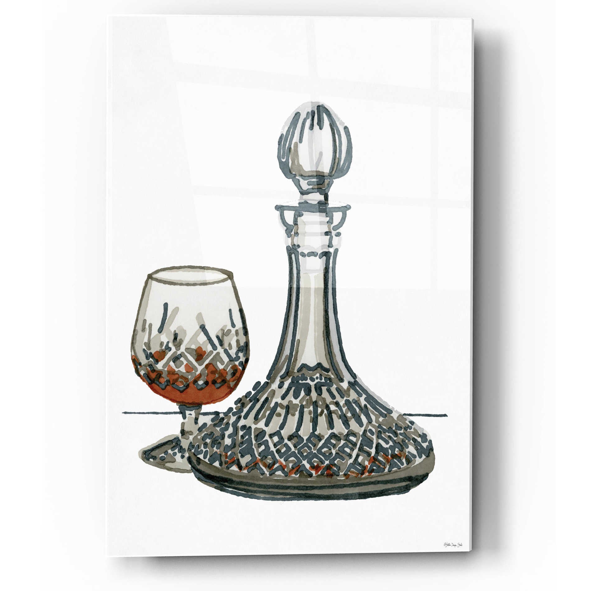 Epic Art 'Vintage Decanter 1' by Stellar Design Studio, Acrylic Glass Wall Art,12x16