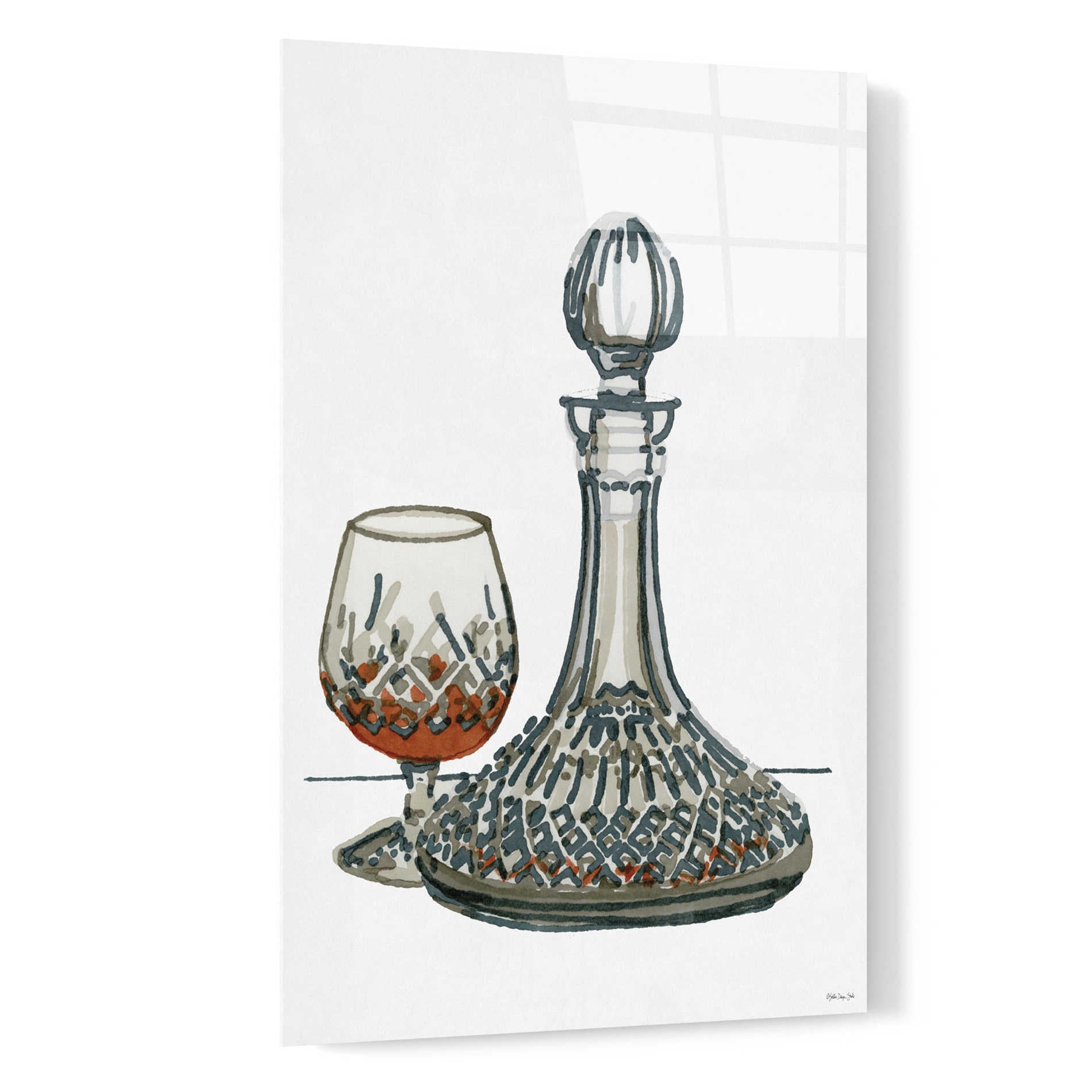 Epic Art 'Vintage Decanter 1' by Stellar Design Studio, Acrylic Glass Wall Art,16x24