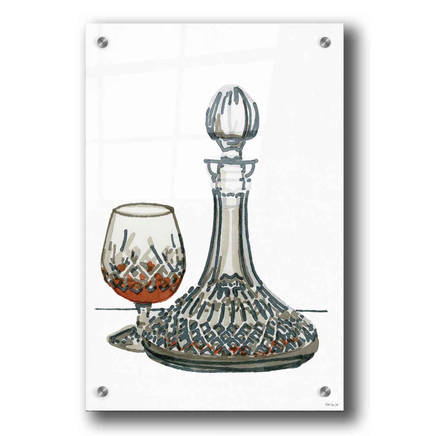 Epic Art 'Vintage Decanter 1' by Stellar Design Studio, Acrylic Glass Wall Art,24x36