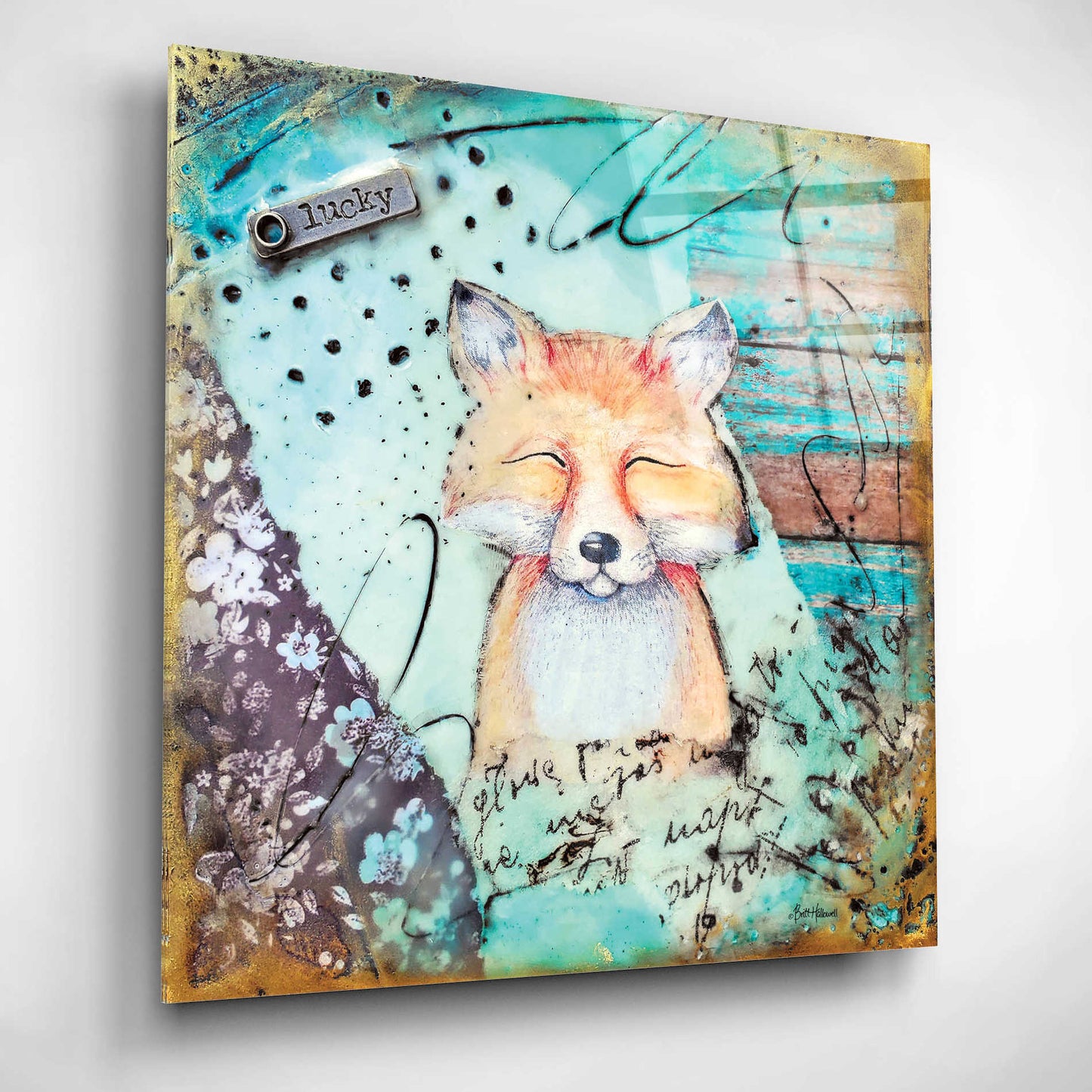 Epic Art 'Woodland Whimsy 2' by Britt Hallowell, Acrylic Glass Wall Art,12x12