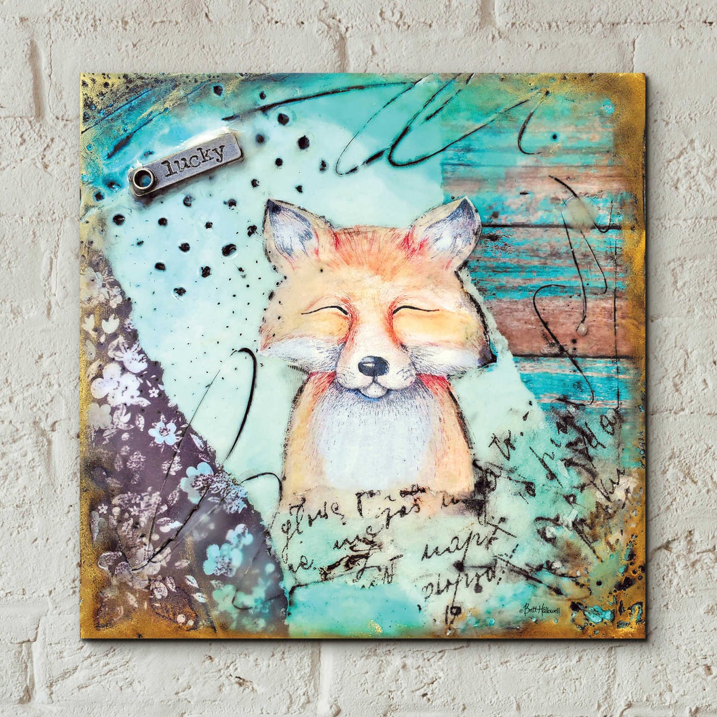 Epic Art 'Woodland Whimsy 2' by Britt Hallowell, Acrylic Glass Wall Art,12x12