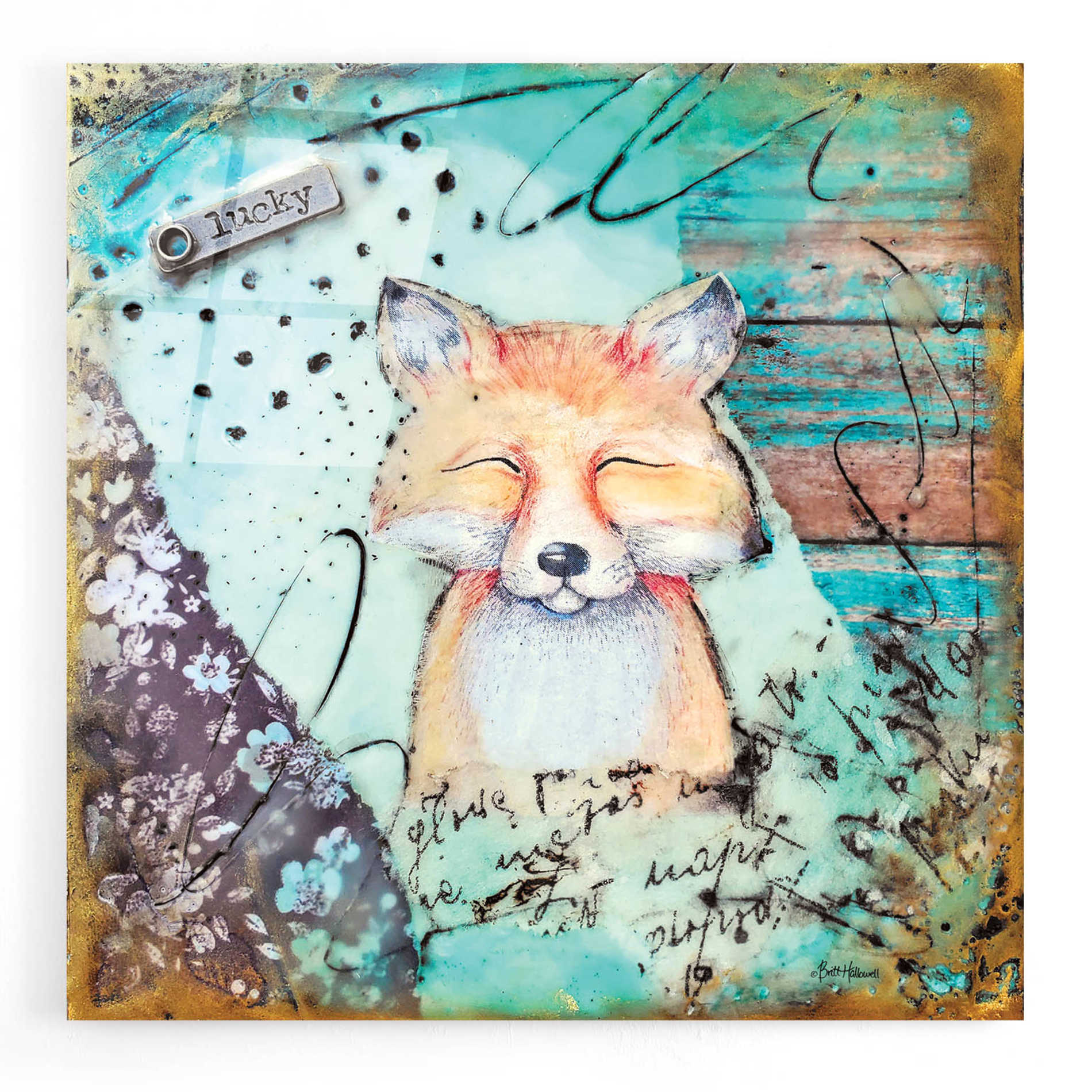 Epic Art 'Woodland Whimsy 2' by Britt Hallowell, Acrylic Glass Wall Art,12x12