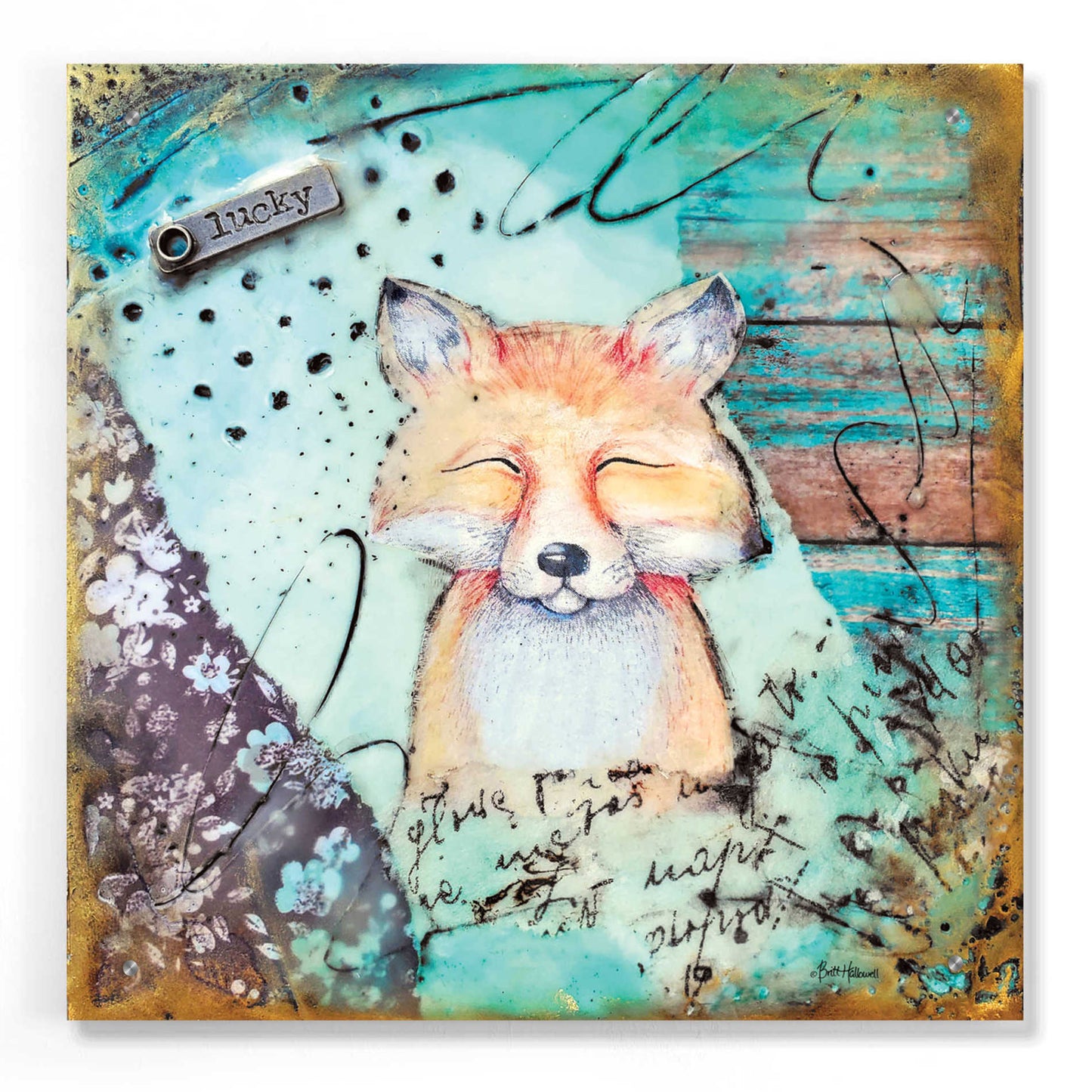 Epic Art 'Woodland Whimsy 2' by Britt Hallowell, Acrylic Glass Wall Art,24x24