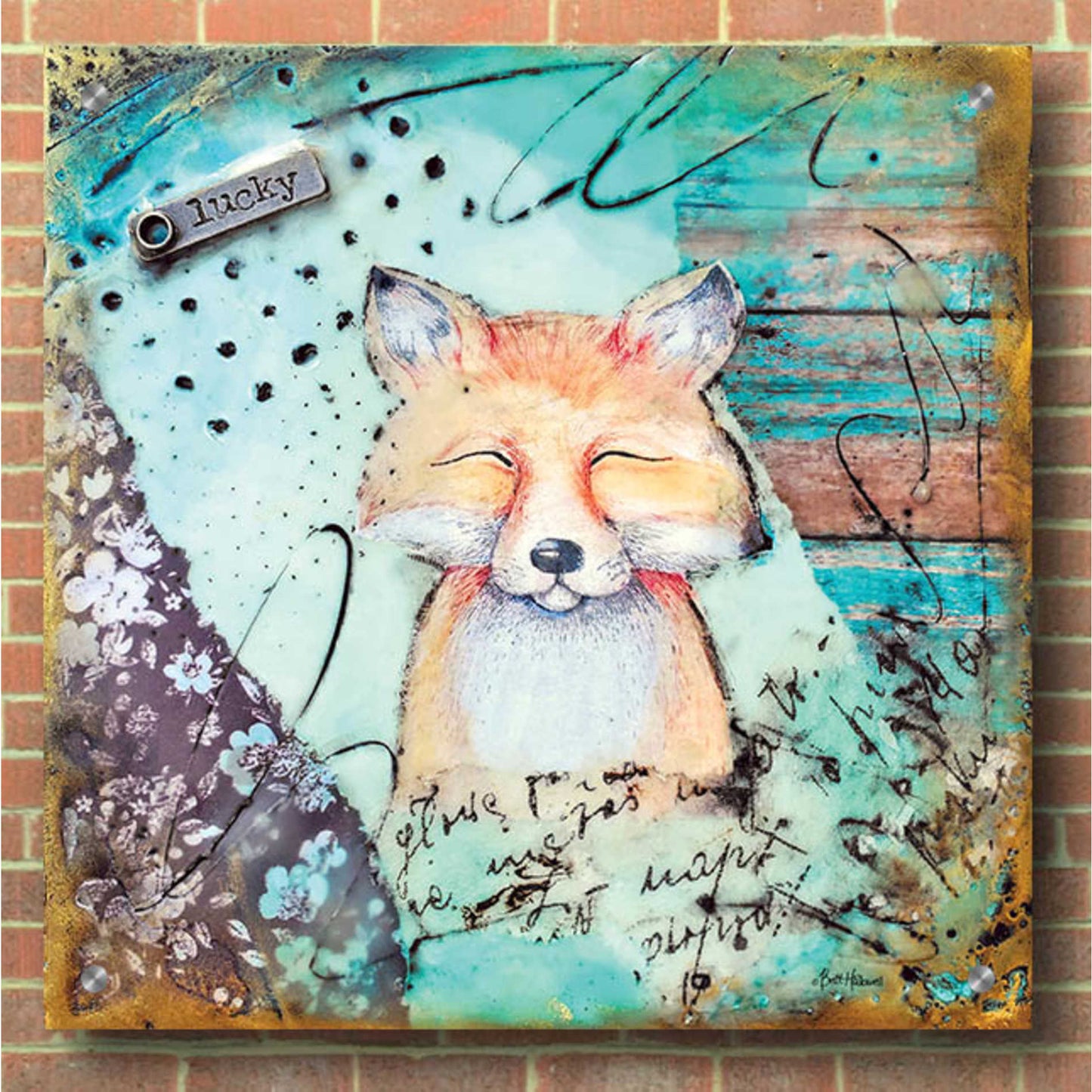 Epic Art 'Woodland Whimsy 2' by Britt Hallowell, Acrylic Glass Wall Art,36x36