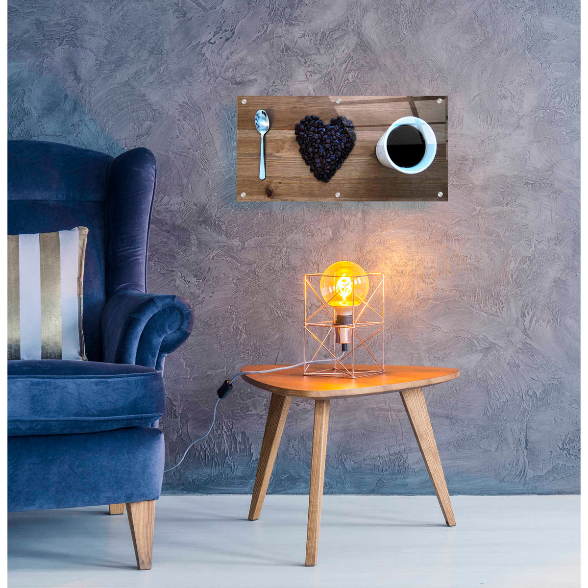 Epic Art 'I Love Coffee' by Nicklas Gustafsson, Acrylic Glass Wall Art,24x12