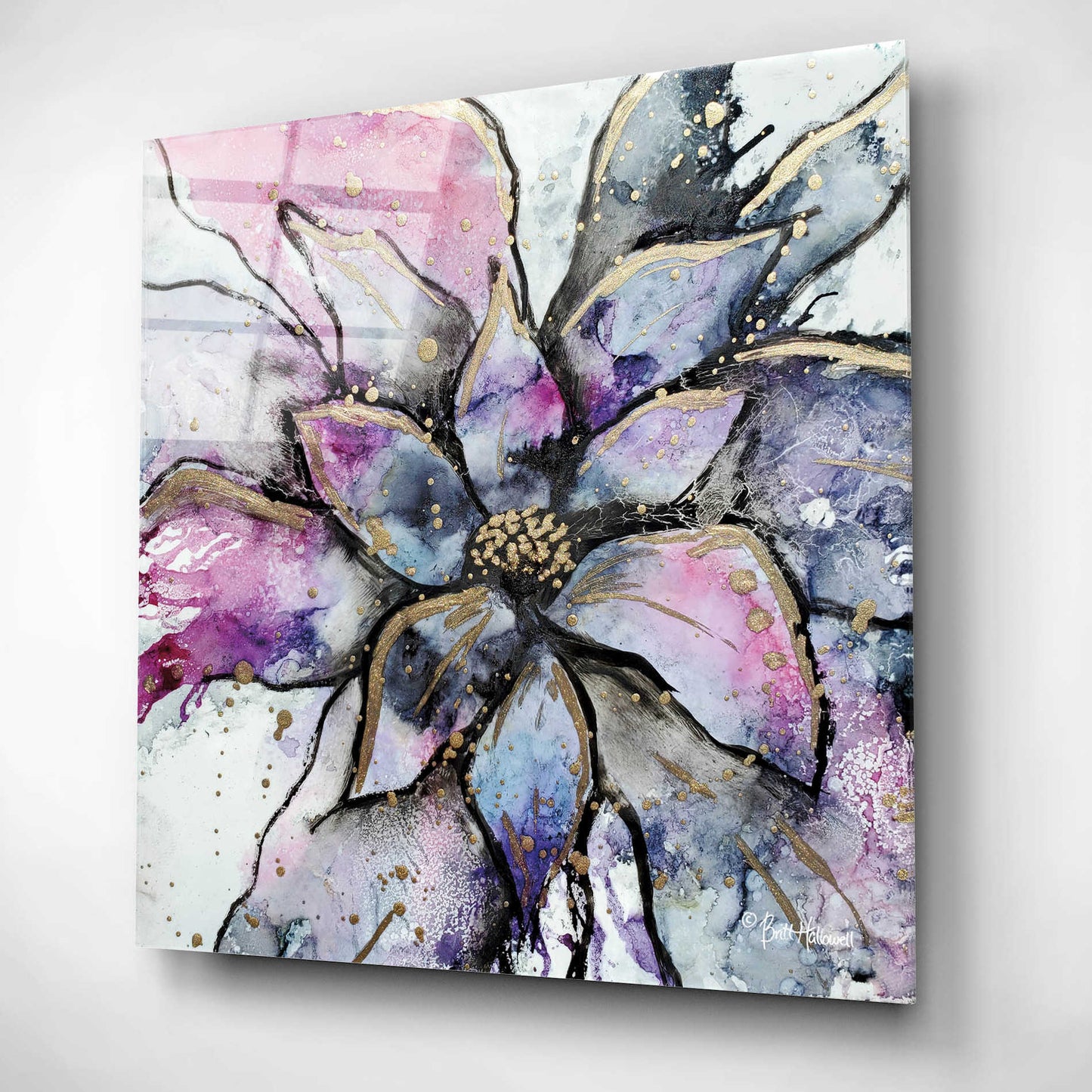 Epic Art 'Blooming 3' by Britt Hallowell, Acrylic Glass Wall Art,12x12