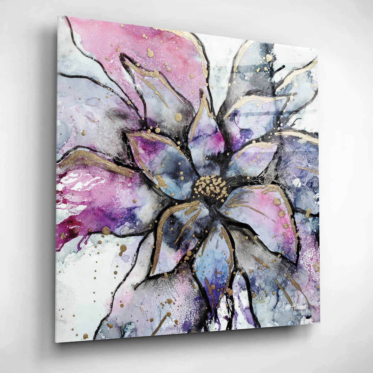 Epic Art 'Blooming 3' by Britt Hallowell, Acrylic Glass Wall Art,12x12