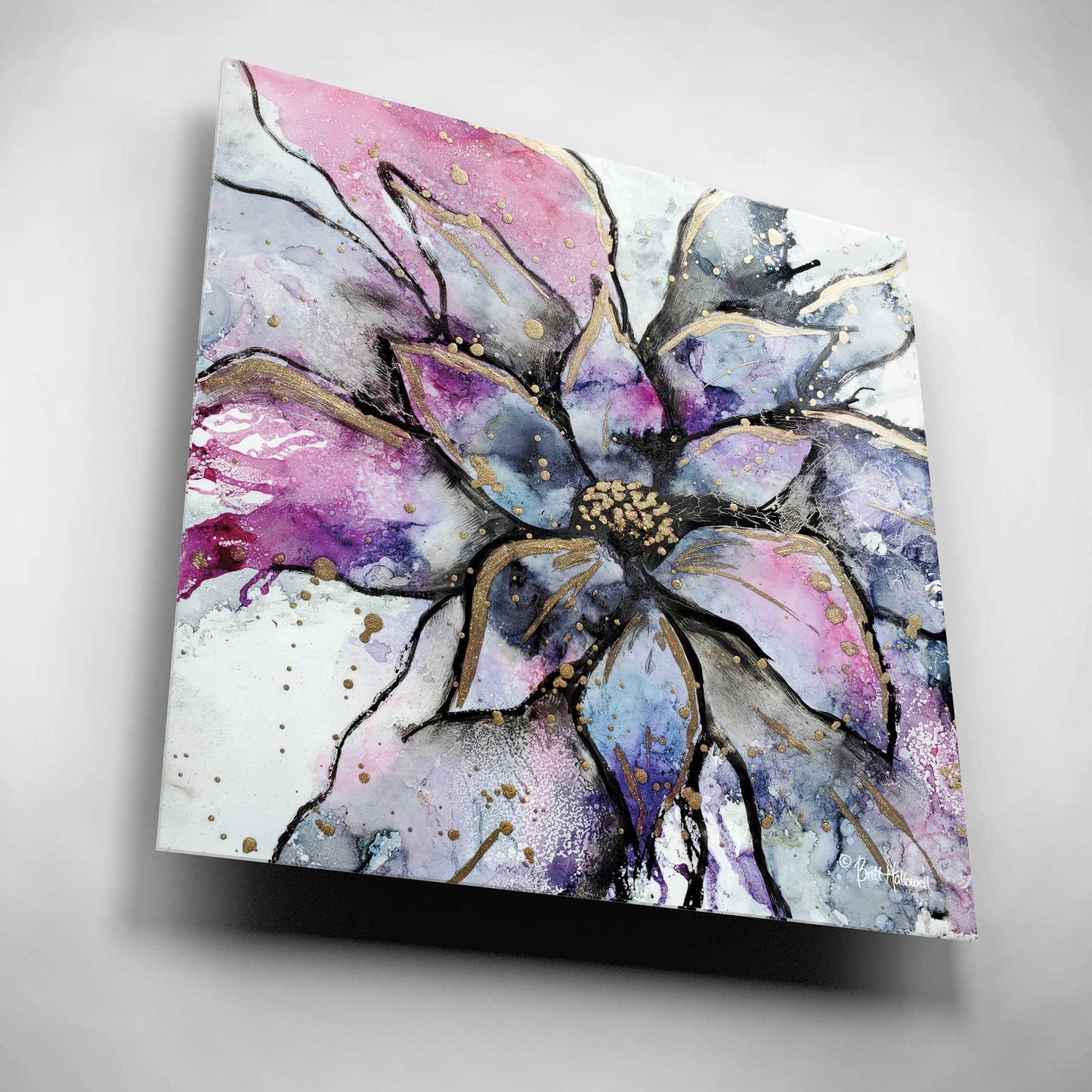 Epic Art 'Blooming 3' by Britt Hallowell, Acrylic Glass Wall Art,12x12