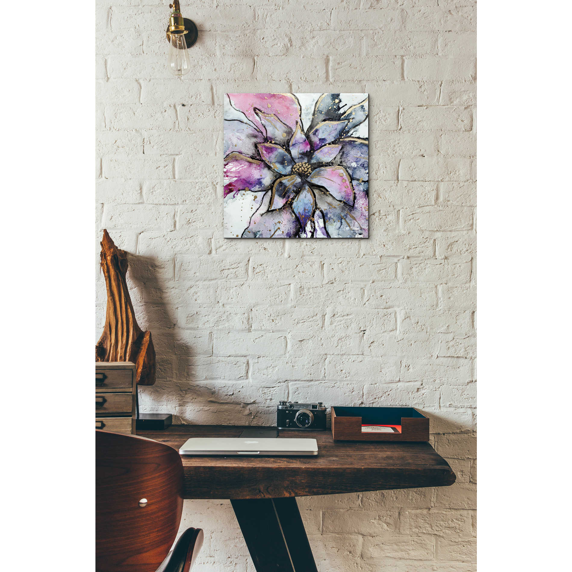 Epic Art 'Blooming 3' by Britt Hallowell, Acrylic Glass Wall Art,12x12