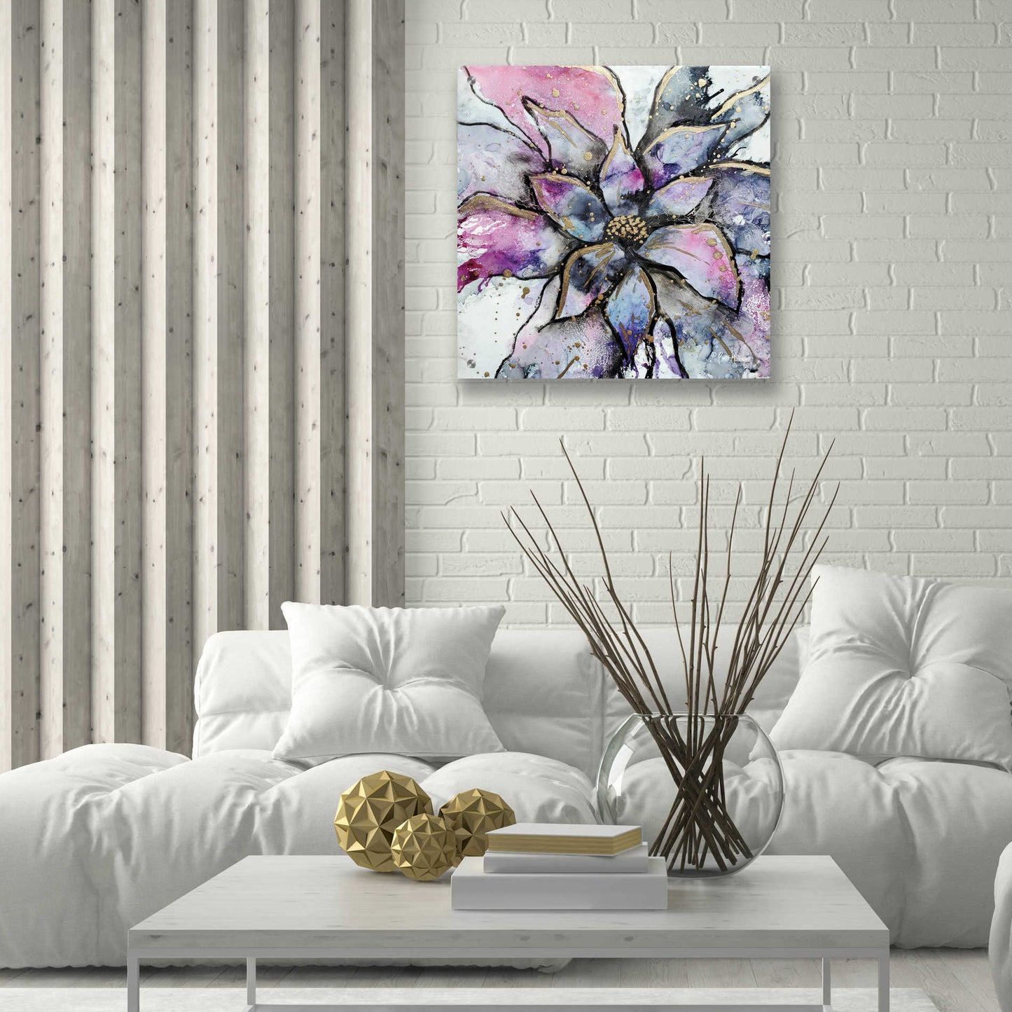 Epic Art 'Blooming 3' by Britt Hallowell, Acrylic Glass Wall Art,24x24