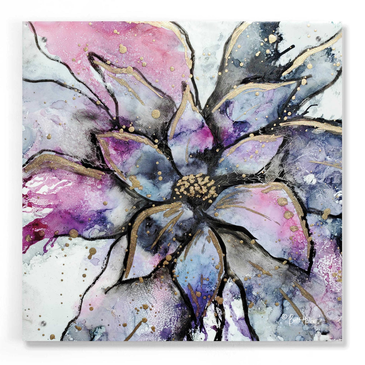 Epic Art 'Blooming 3' by Britt Hallowell, Acrylic Glass Wall Art,24x24