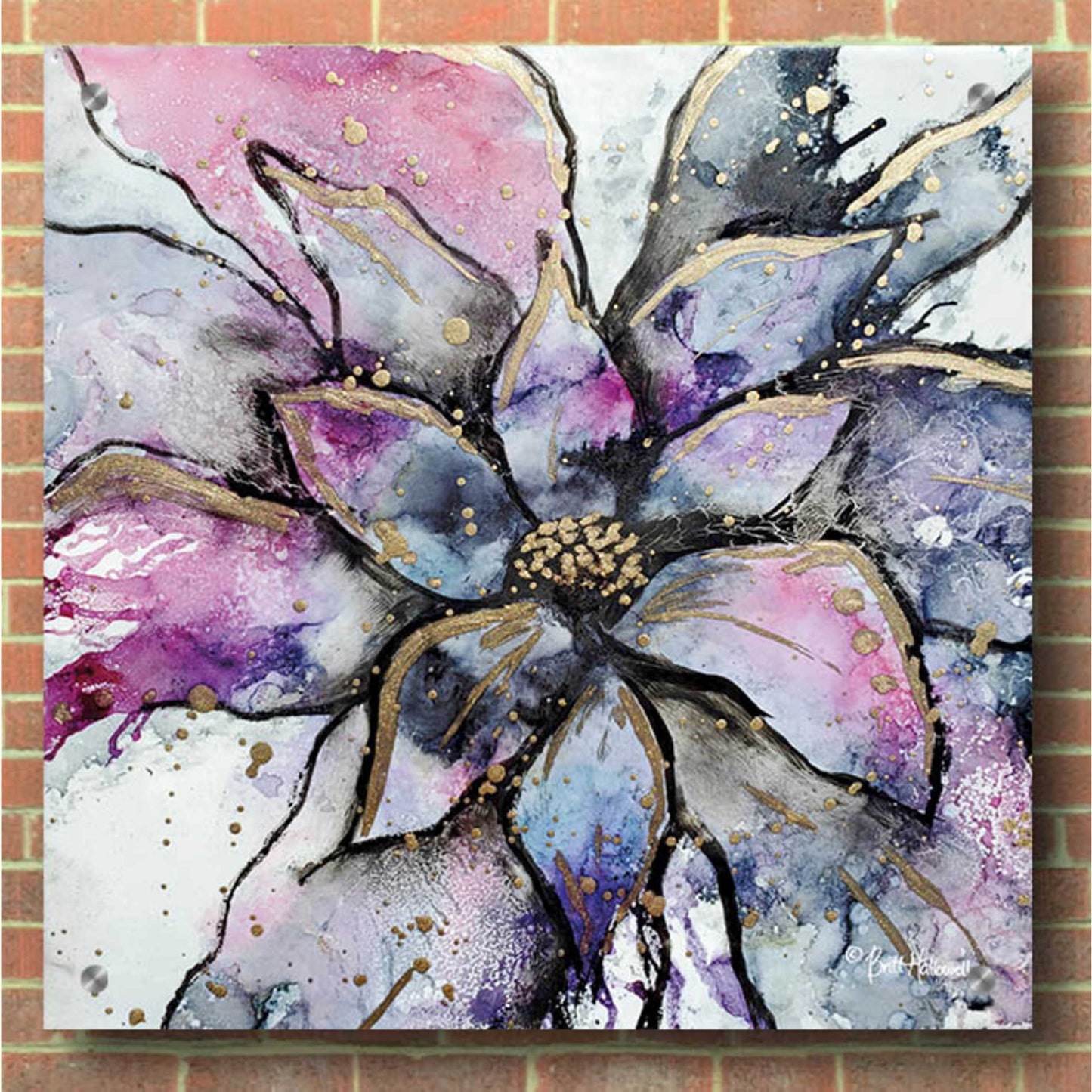 Epic Art 'Blooming 3' by Britt Hallowell, Acrylic Glass Wall Art,36x36