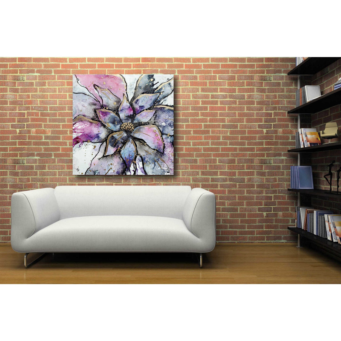 Epic Art 'Blooming 3' by Britt Hallowell, Acrylic Glass Wall Art,36x36