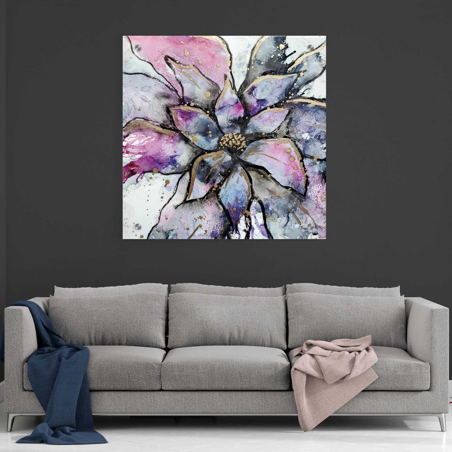 Epic Art 'Blooming 3' by Britt Hallowell, Acrylic Glass Wall Art,36x36