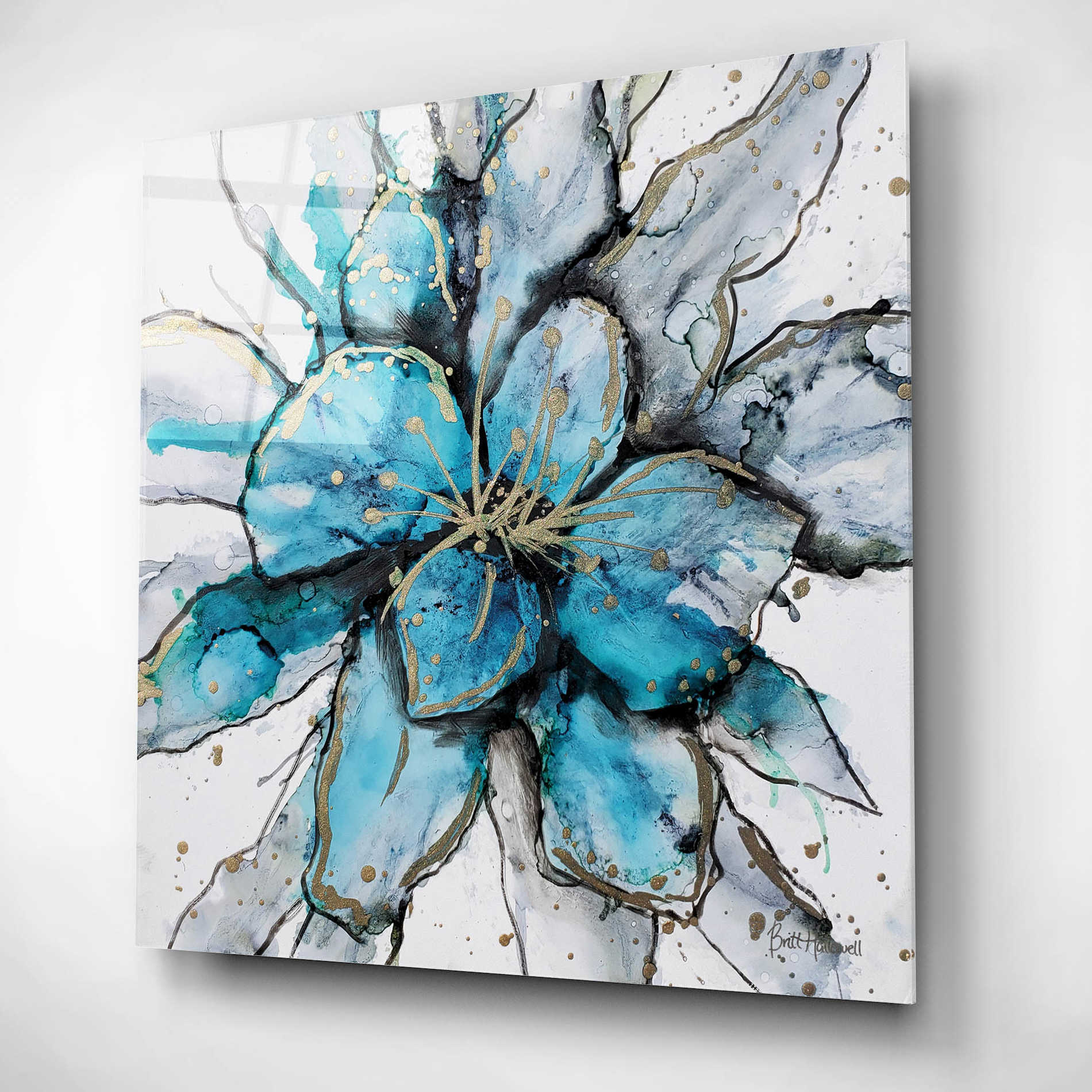 Epic Art 'Blooming 2' by Britt Hallowell, Acrylic Glass Wall Art,12x12