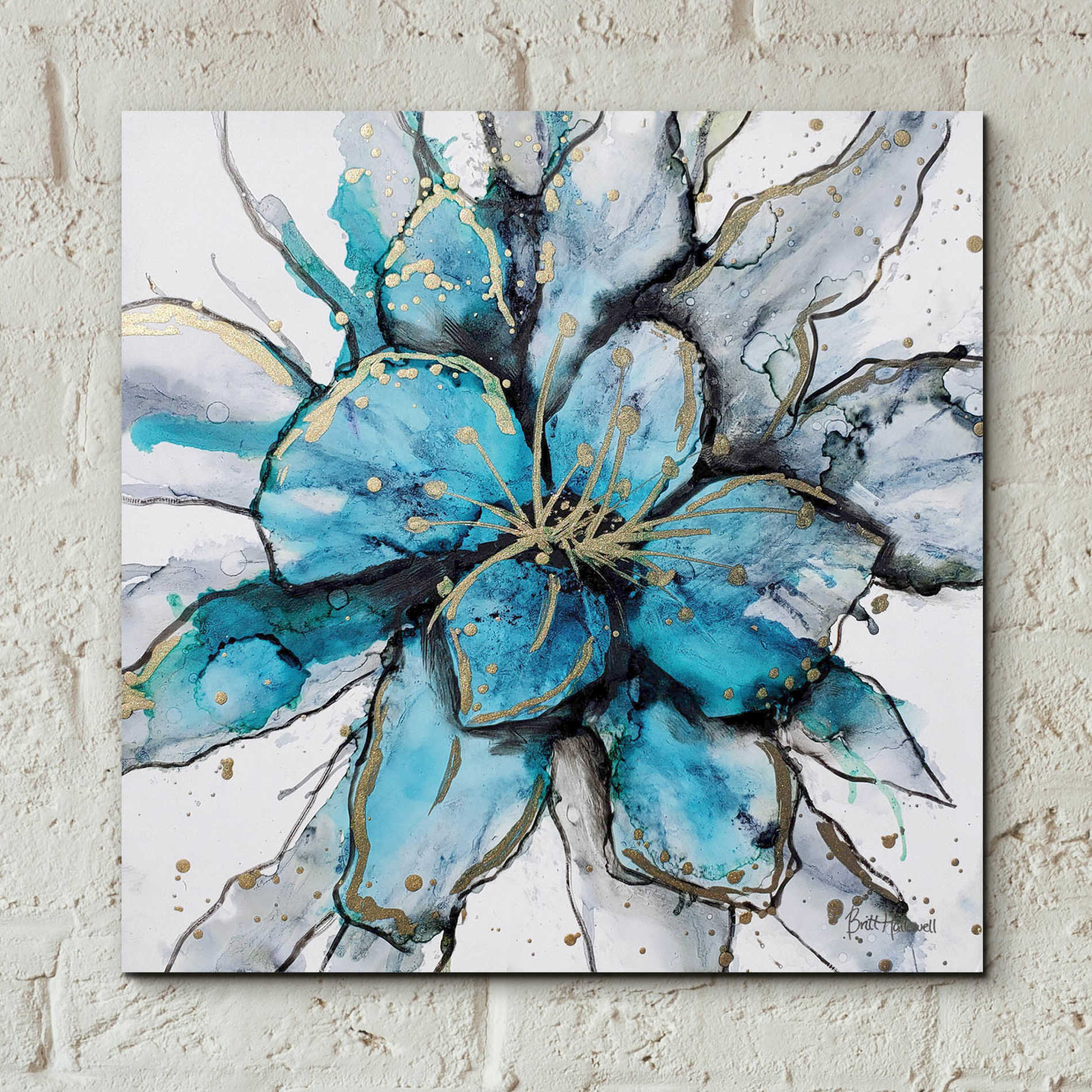 Epic Art 'Blooming 2' by Britt Hallowell, Acrylic Glass Wall Art,12x12