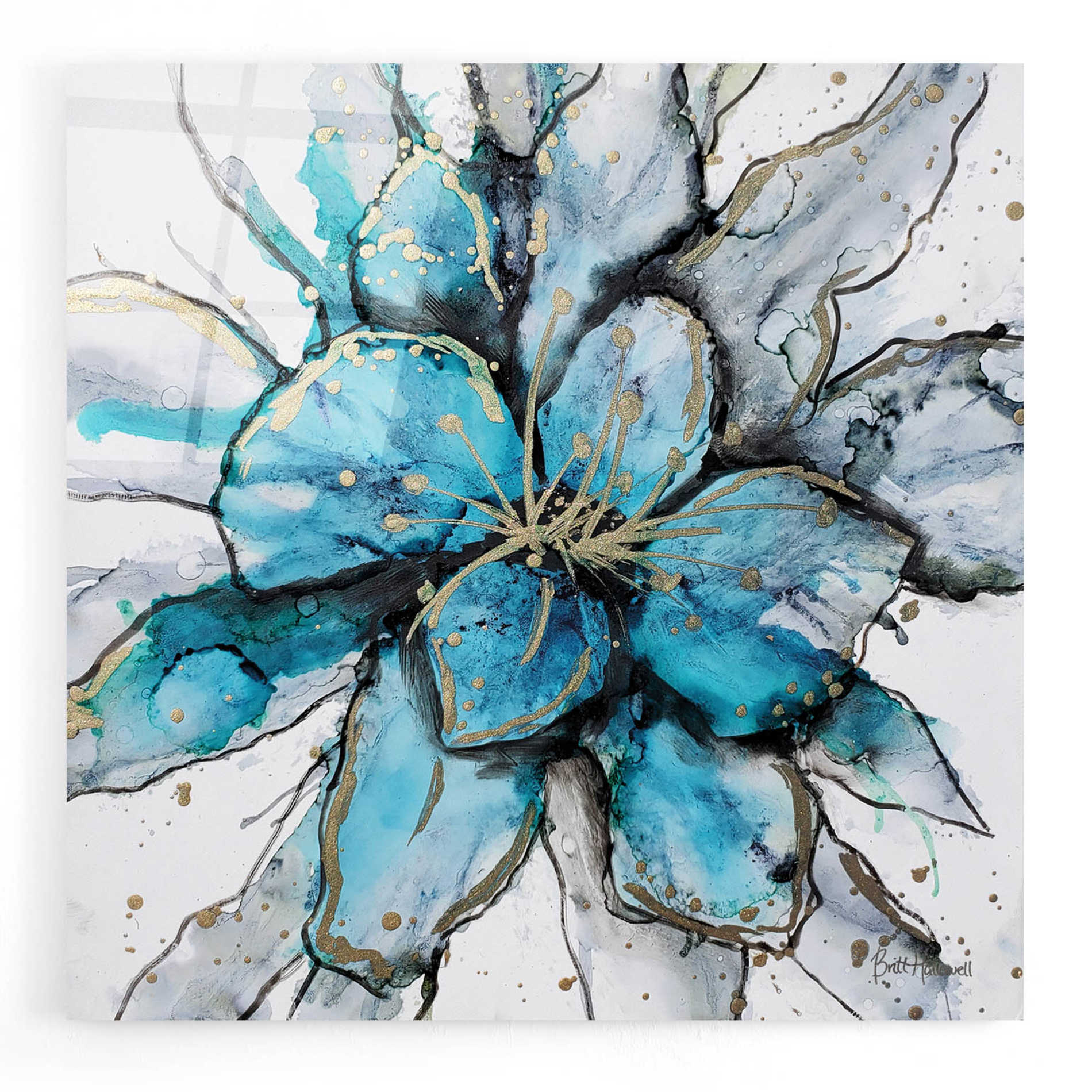 Epic Art 'Blooming 2' by Britt Hallowell, Acrylic Glass Wall Art,12x12